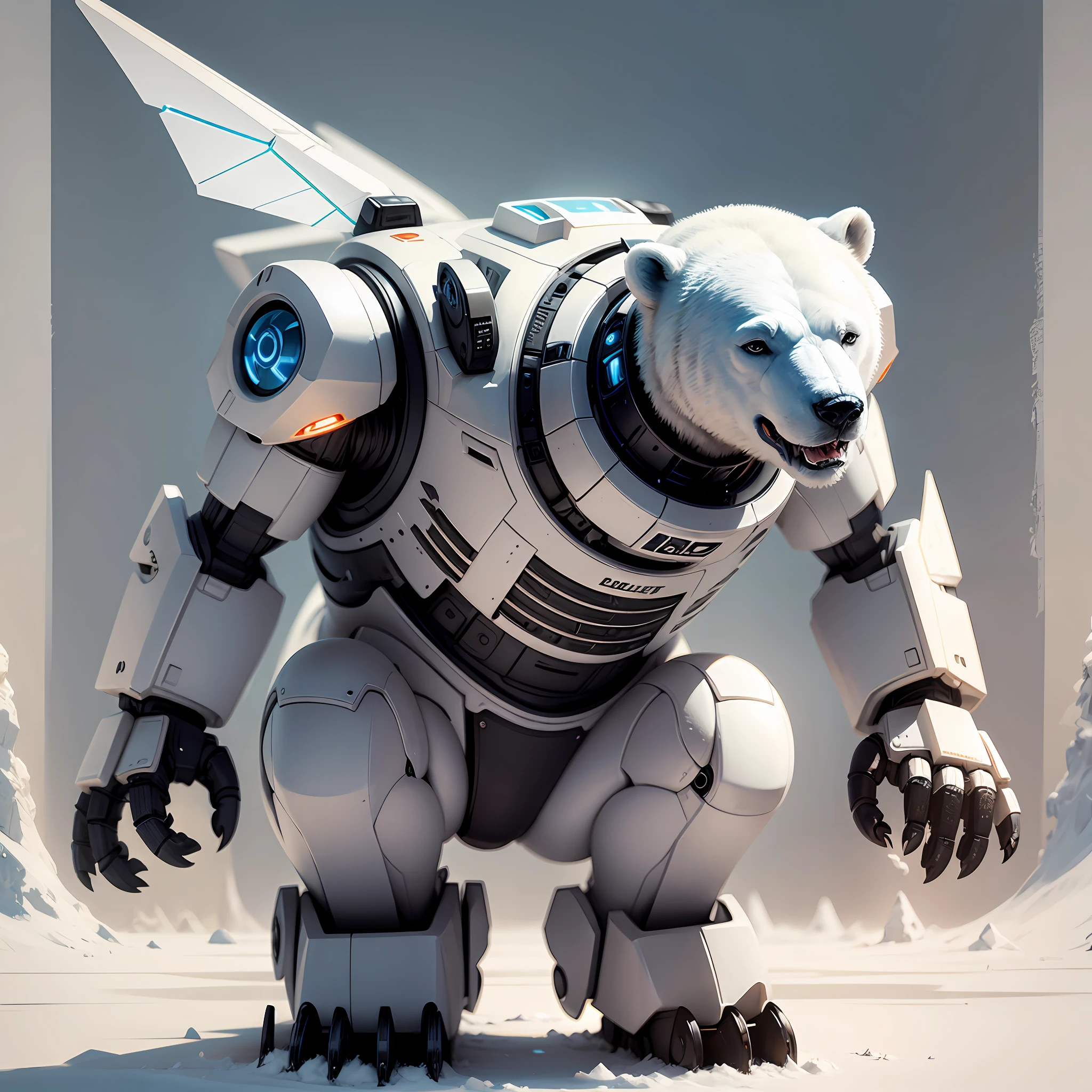 Polar bear with robotic wings --auto --s2