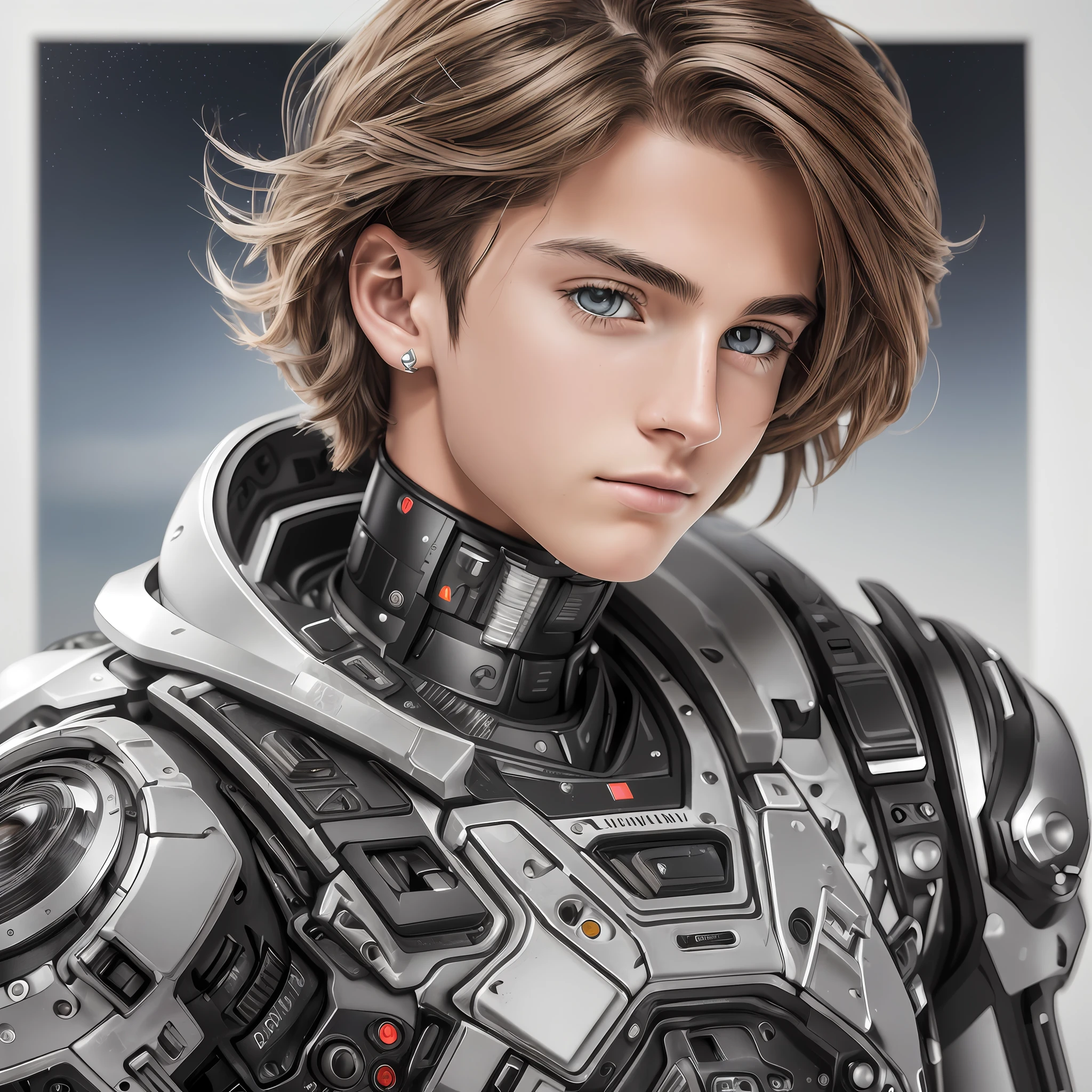 Create a realistic photo of an 18-year-old Cyborg man, brown hair, in white colors and black details, on a beach. (8k wallpaper of extremely detailed CG unit), photo of the most beautiful artwork in the world, majestic professional (photography with 8k uhd, dslr, soft lighting, high quality, grain of film, sharp focus Fujifilm XT3, f 5.6, high detail, sharp focus, dramatic, (looking at the viewer: 1.2), (detailed pupils: 1.3), (natural light),
Size
2048X3072 --auto --s2