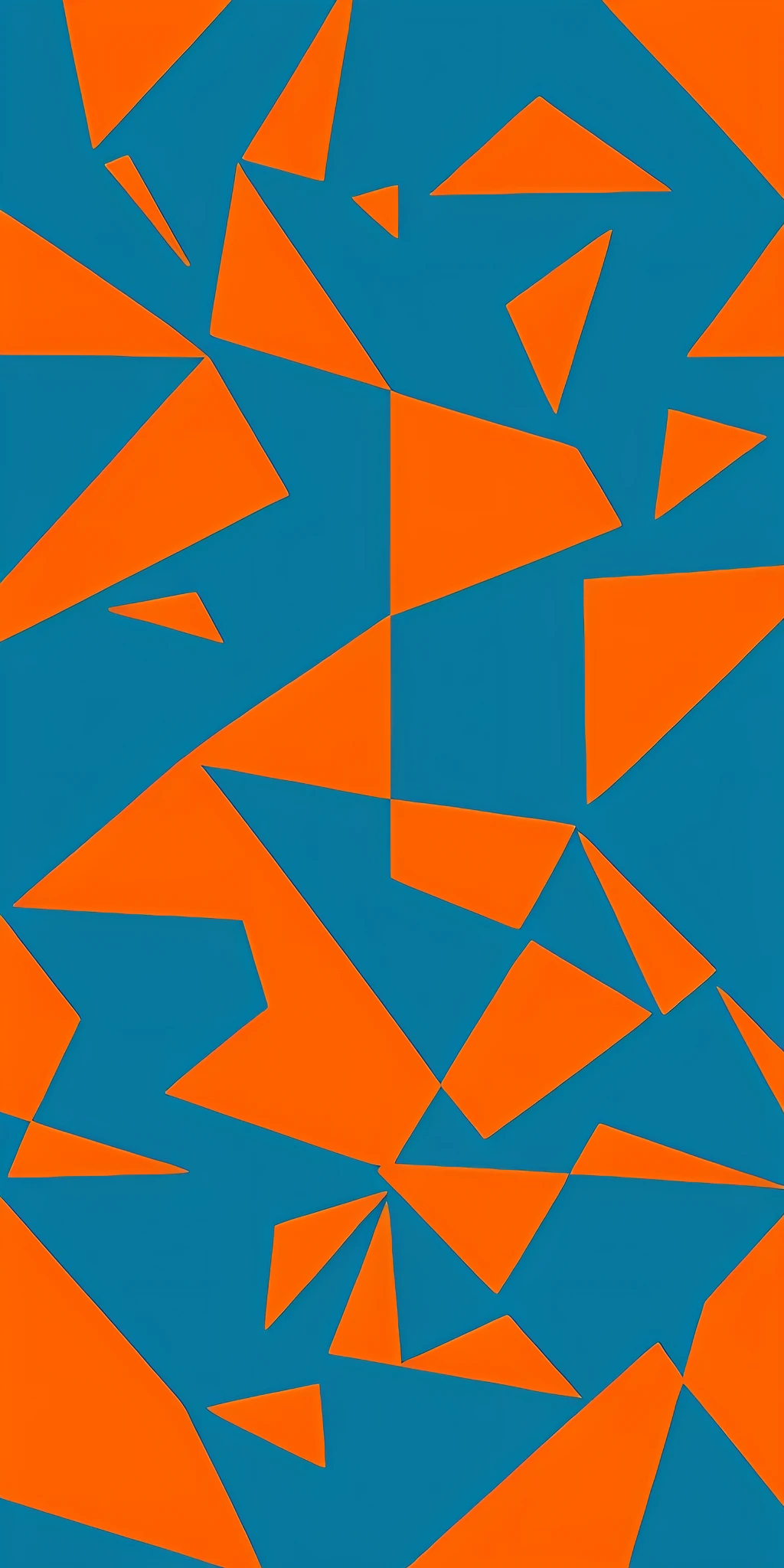 Complex geometric background with ocean blue and orange combination