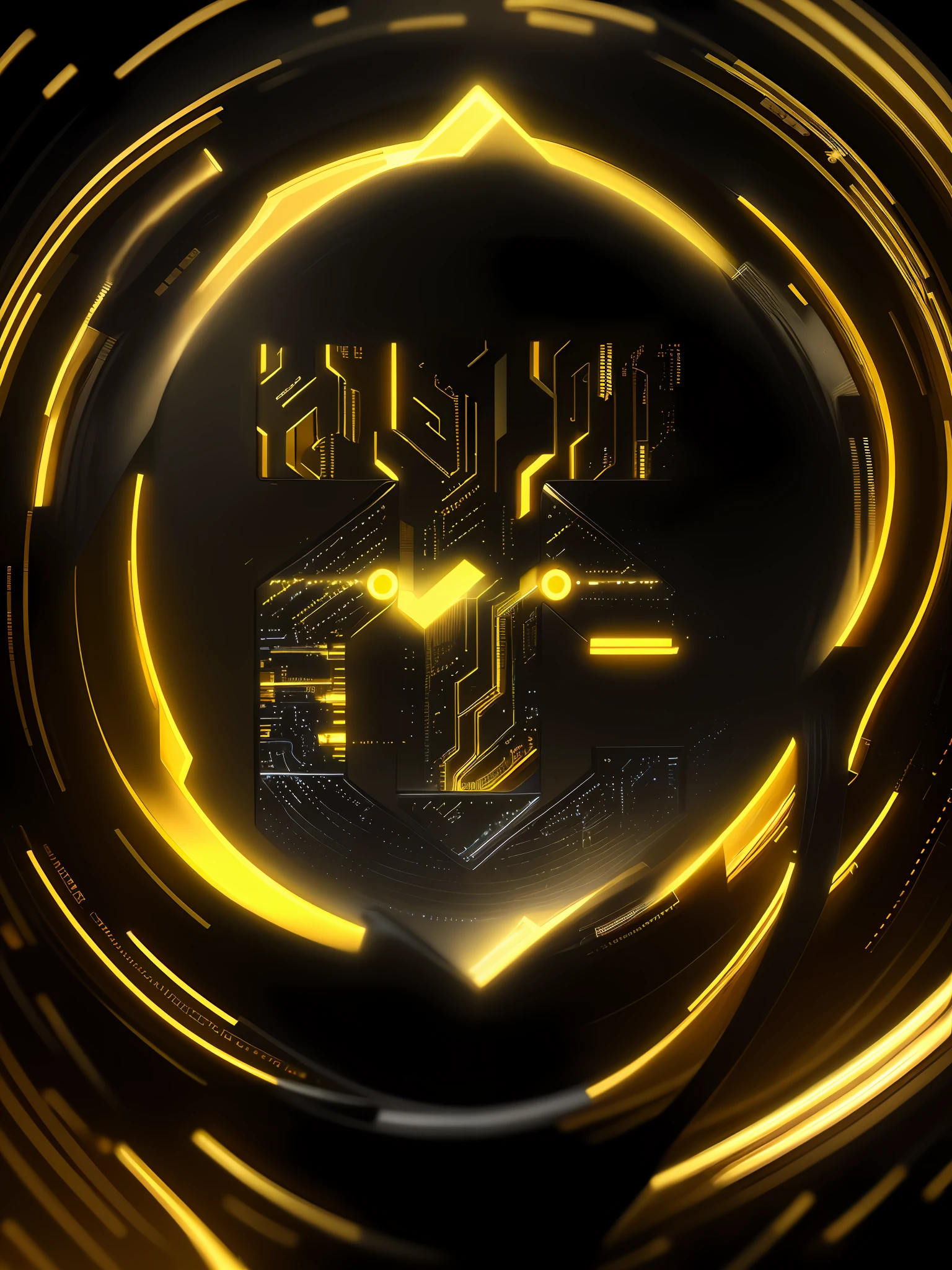 True to the reference image, keep the silhouette, keep the format of the circuits in the letter "T", keep the gold in the letter "T", keep the silver in the letter "C",8k, cyberpunk, hyper realistic, gold and silver.