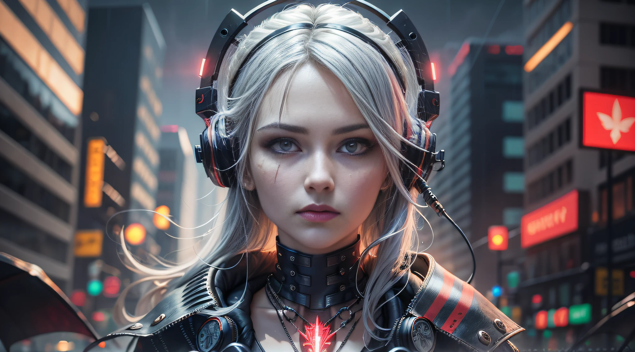 photo of a (skull), circuitry, gemstones,
glowing red eyes, ominous aura Halo, blood, bleeding, jewelry, necklace, silver chains, butterfly wings, headphones, earphones,
chromatic aberration, depth of field, soft lighting, masterpiece, best quality, intricate, tone mapped, highly detailed, artstation, concept art, smooth, sharp focus, dramatic lighting, highly detailed artwork, cinematic, hyper realistic painting, trending on Artstation, 8K, incredible shadows, realistic, (highly detailed background:1.0), lightning strike, lightning, storm, raining, cloudy sky, backlighting, neon and cyberpunk background, cityscape, skyscraper,