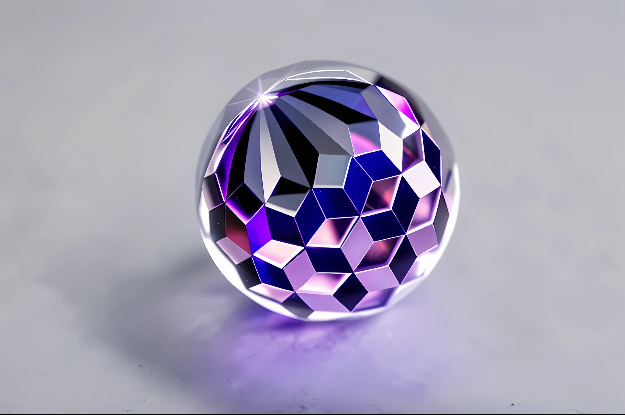 Placed inside a purple crystalized stone