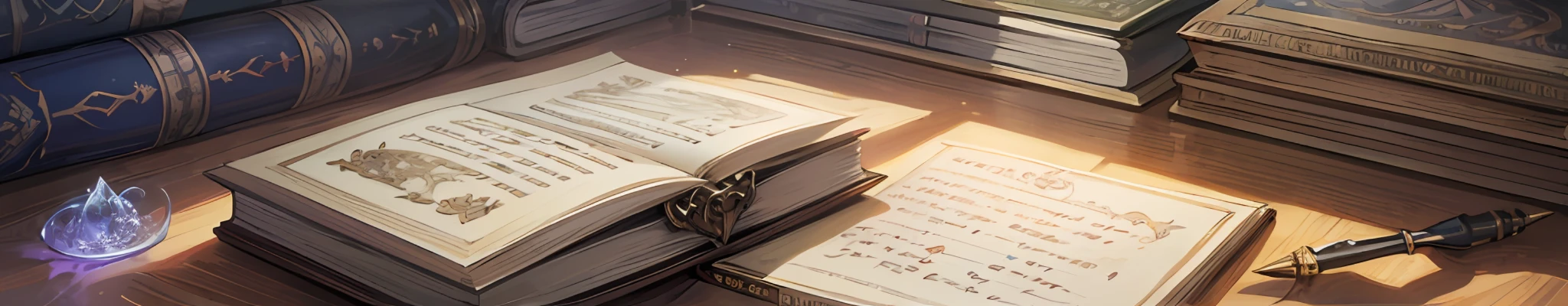 There is a book next to a pen and candle, fantasy book illustration, magic fairy background, fantasy RPG book illustration, fairy tale style background, with a magic board, beautiful book fairy for adults, romantic storybook fantasy, realistic fantasy illustration, beautiful rendition of a fairy tale, high quality fantasy stock photo, magical composition, fantasy fairy tale story