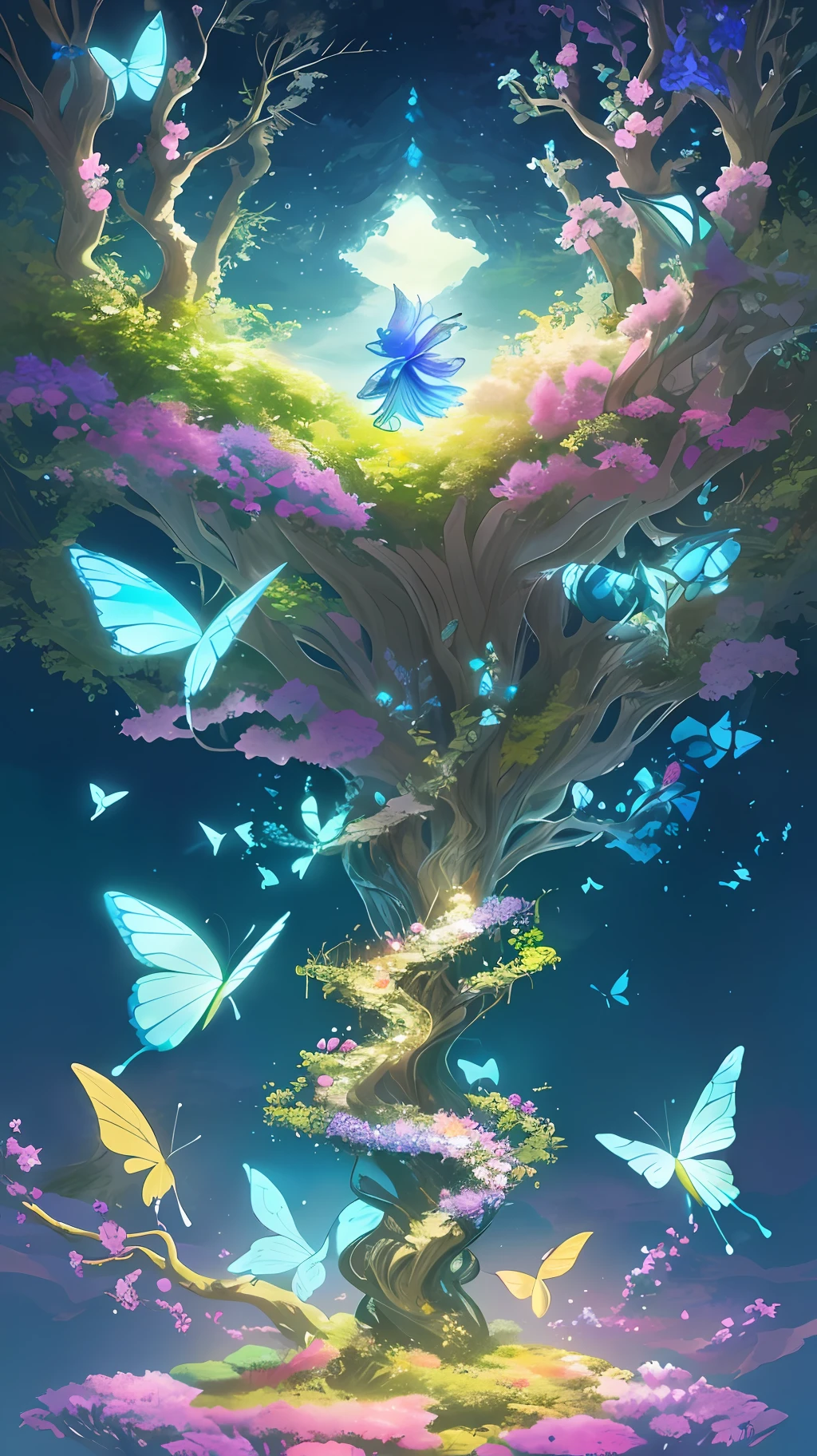 In this surreal design, we are transported to a magical world where natural elements blend with surreal touches. The composition is a celebration of the beauty of nature combined with a dash of imagination and fantasy.
At the center of the design, lush flowers come to life with vibrant colors and extravagant shapes. Petals in intense tones unfold in unusual patterns, creating a sense of charm and mystery. Some flowers have petals transformed into colorful butterfly wings, giving a magical and playful atmosphere to the scenery.
Around the flowers, majestic trees rise with a stylized appearance. Its branches and leaves take on unusual shapes, twisting and intertwining in creative ways. Some trees have fruits and foliage of exotic and extravagant colors, filling the environment with a sense of wonder and originality.
The sky is dotted with stylized clouds, with unusual shapes and unconventional colors. They float gently, creating an ethereal and dreamy atmosphere. Some clouds seem to take the form of fantastic beasts, evoking the feeling that the natural world and the imaginary world merge.
This surreal drawing is an ode to creativity and our ability to see beyond the obvious. He invites us to explore the magic that exists in nature and to appreciate the endless possibilities of amazing combinations. It is an artistic representation that takes us into a realm of wonders and reminds us that nature, by itself, is an inexhaustible source of inspiration and enchantment.