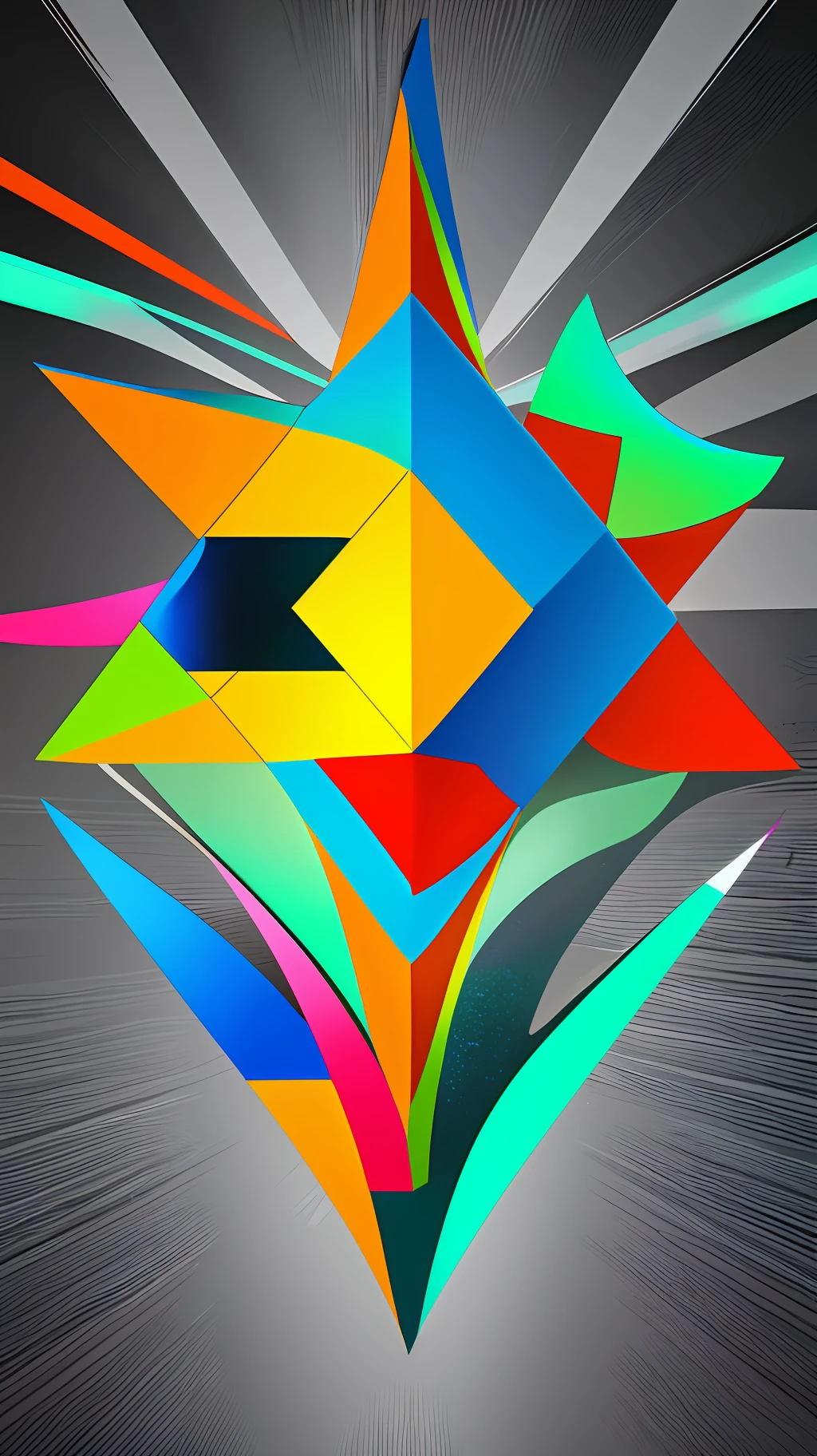 In this geometric abstract art drawing, we explore the harmony of geometric forms in a visually stimulating and modern composition. Straight lines, triangles and squares intertwine in a game of balance and contrast, creating a distinct artistic expression.

The geometric shapes are drawn with precision and clarity, conveying a sense of order and structure. They connect and overlap, forming patterns and textures that captivate the eye. The composition is an exploration of proportions and symmetries, capturing the essence of geometric aesthetics.

Vibrant colors play a key role in this abstract design. Bold and intense tones such as reds, blues, yellows and greens fill the geometric shapes, adding life and energy to the composition. The colors mix and contrast, creating a visual dynamic that attracts the viewer.

This geometric abstract art is a visual expression that transcends reality and takes us into a realm of pure forms and vibrant colors. It is a celebration of the simplicity and complexity of geometric shapes, inviting us to contemplate the beauty found in order and abstraction. A work of art that awakens the imagination and stimulates perception, offering a visually intriguing and engaging experience.