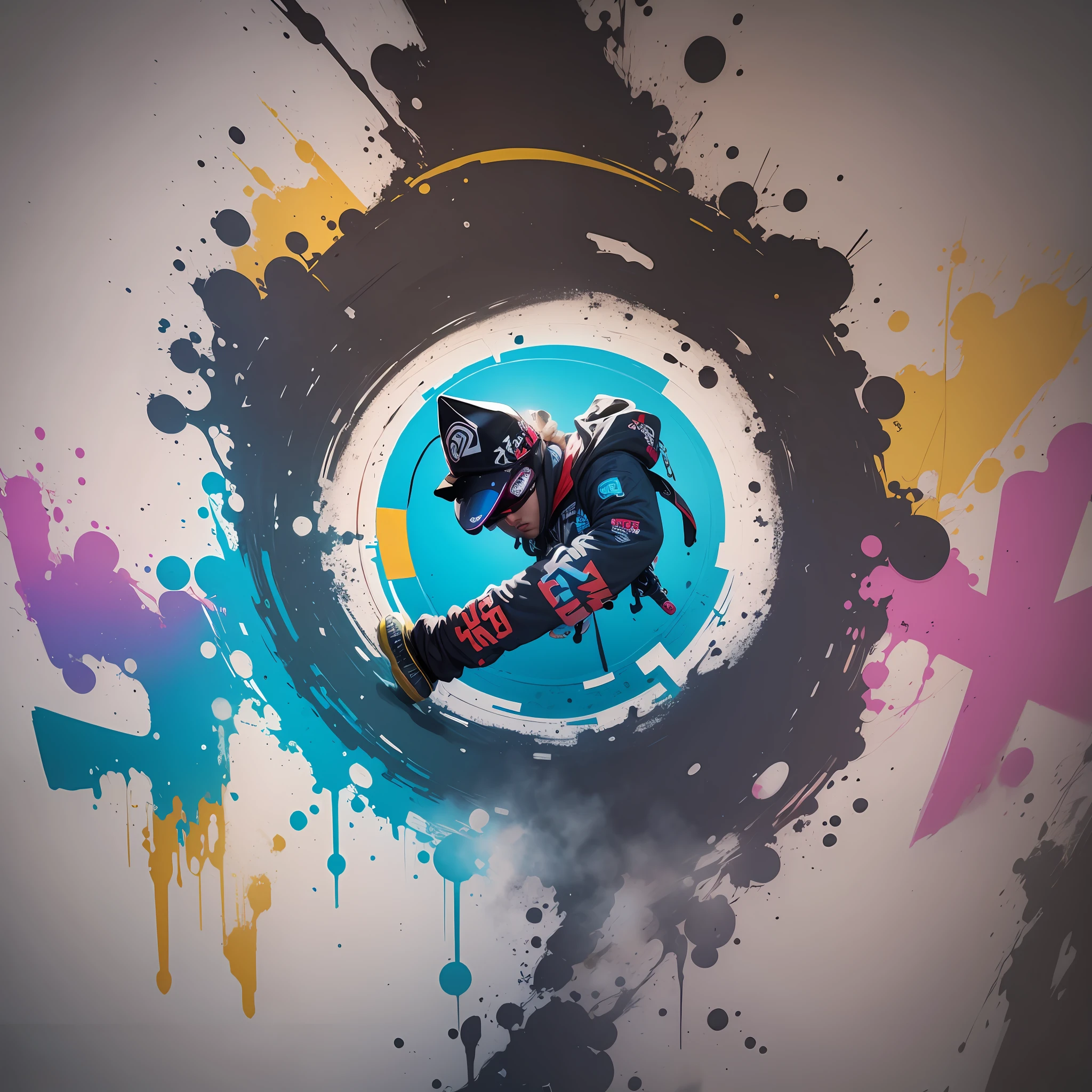 Image for YouTube cover, 8k, graffiti, written Bruninho --auto --s2