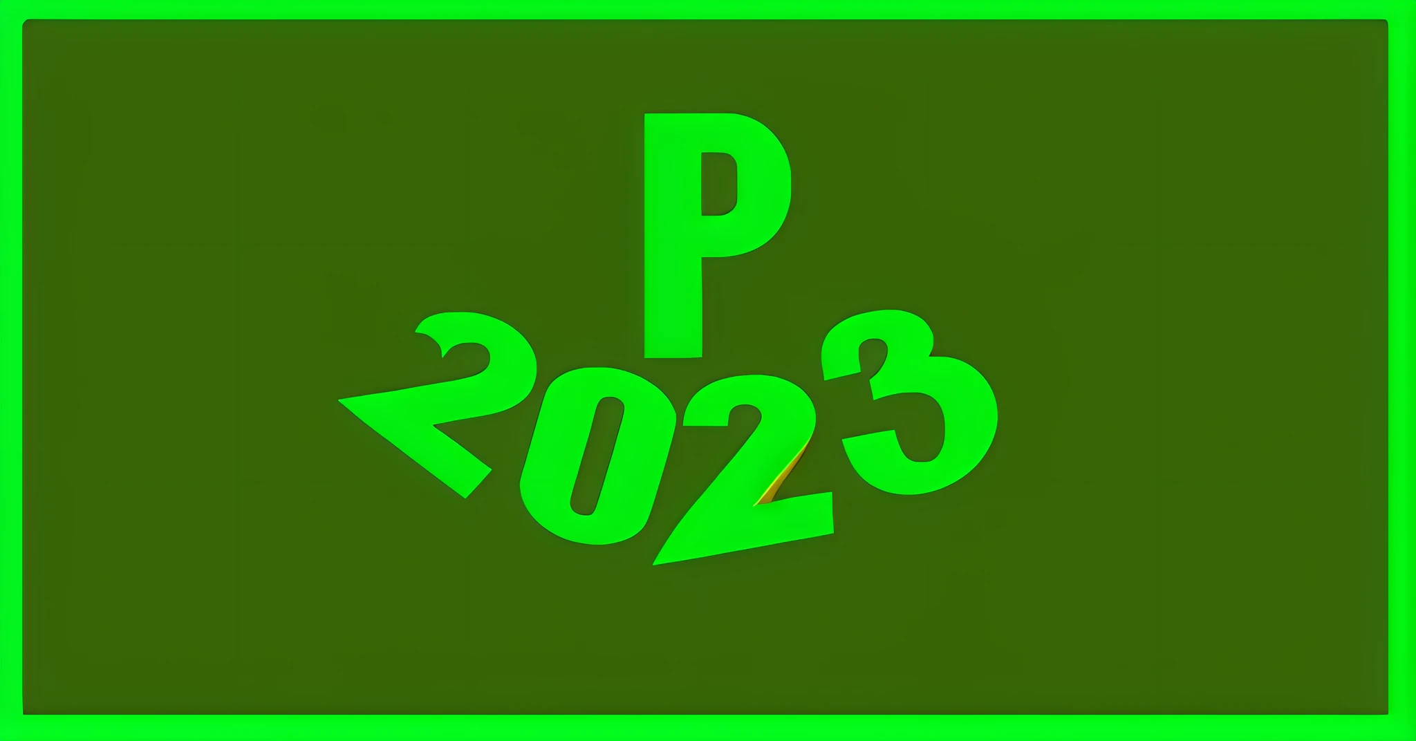 a close up of a green square with a white p logo, 2 0 2 3, 2023, airing in 2 0 2 3, 2 0 2 2 photo, photo from 2022, 2022 movie, year 2 0 2 2, procreate 2 0 2 2, year 3022, # 2 2 3 3 e 6 --auto --s2