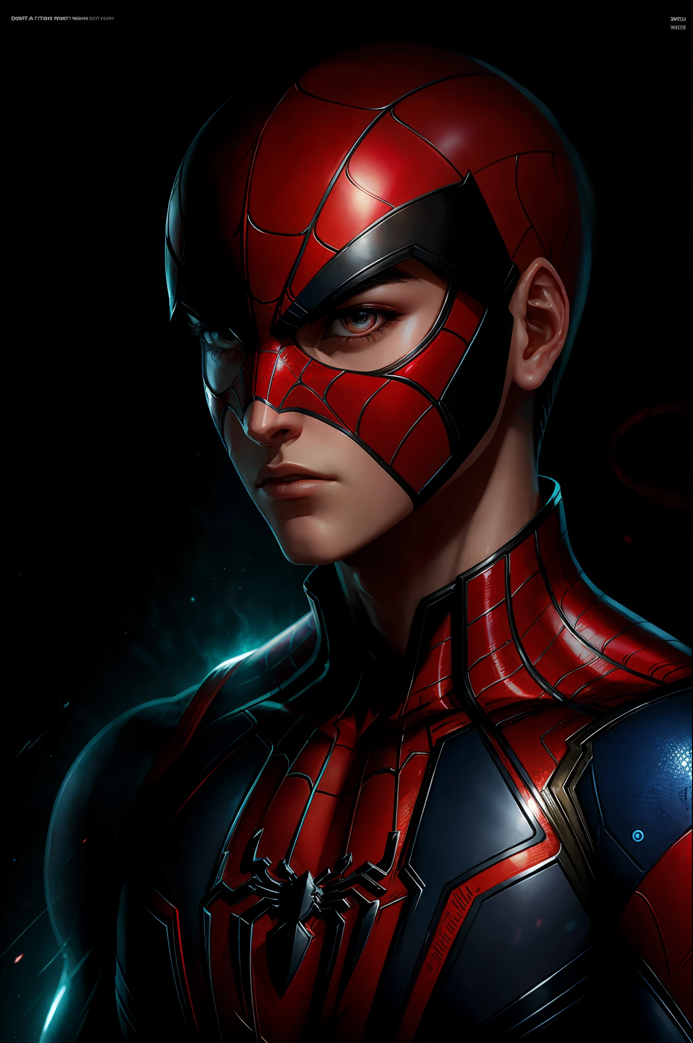 (Award Winning Digital Artwork:1.3) of (Sketch:1.3),(Energetic:1.3) Spidey, EmmaRob,CGSociety,ArtStation,(Saturated:1.3),(close portrait:1.3),(Feminine:1.4),(beautiful:1.4),(attractive:1.3),handsome,calendar pose,perfectly detailed eyes,studio lighting,thematic background