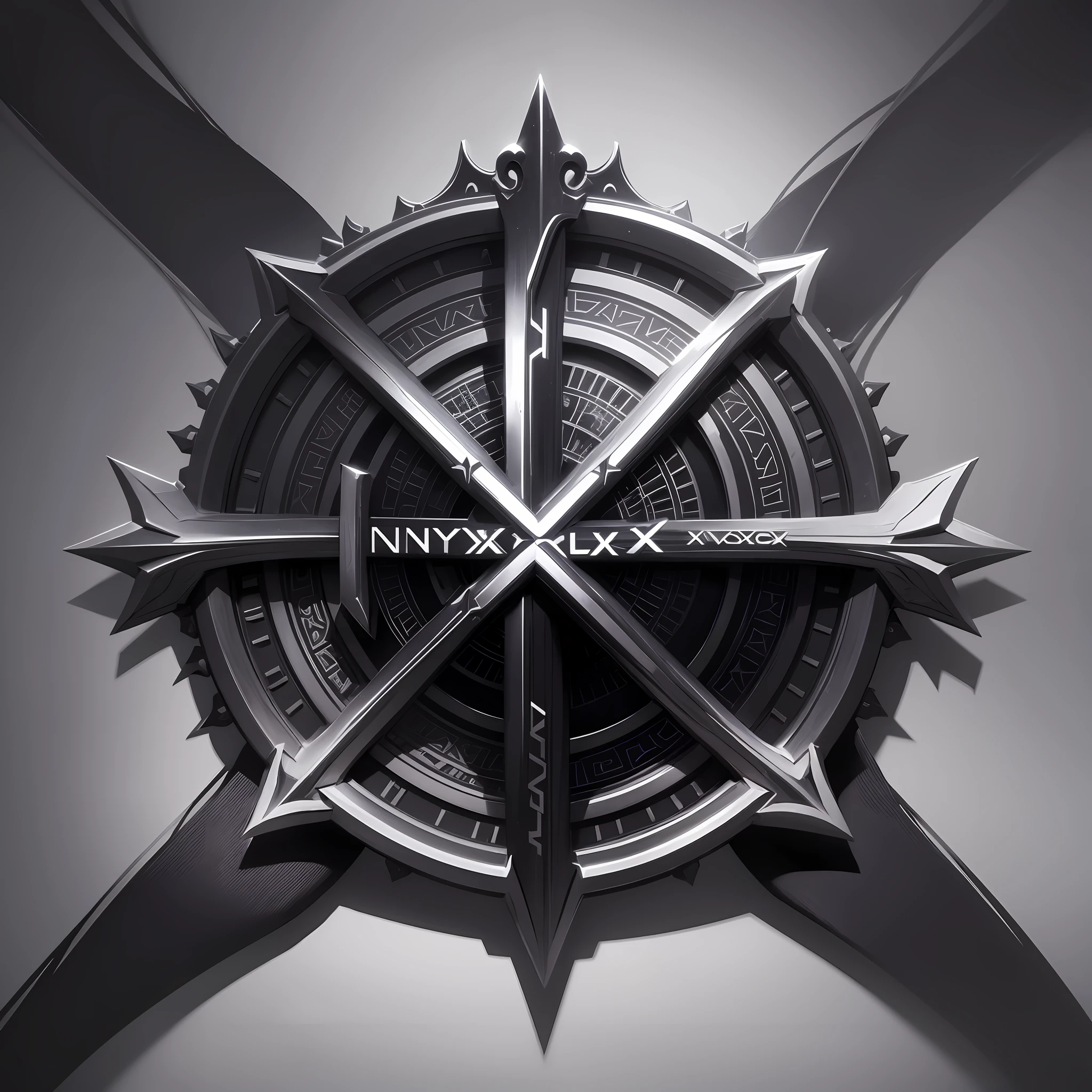 creates a logo written NYXGLAMOUR in black with the white background, and place a crown on top of the logo --auto --s2