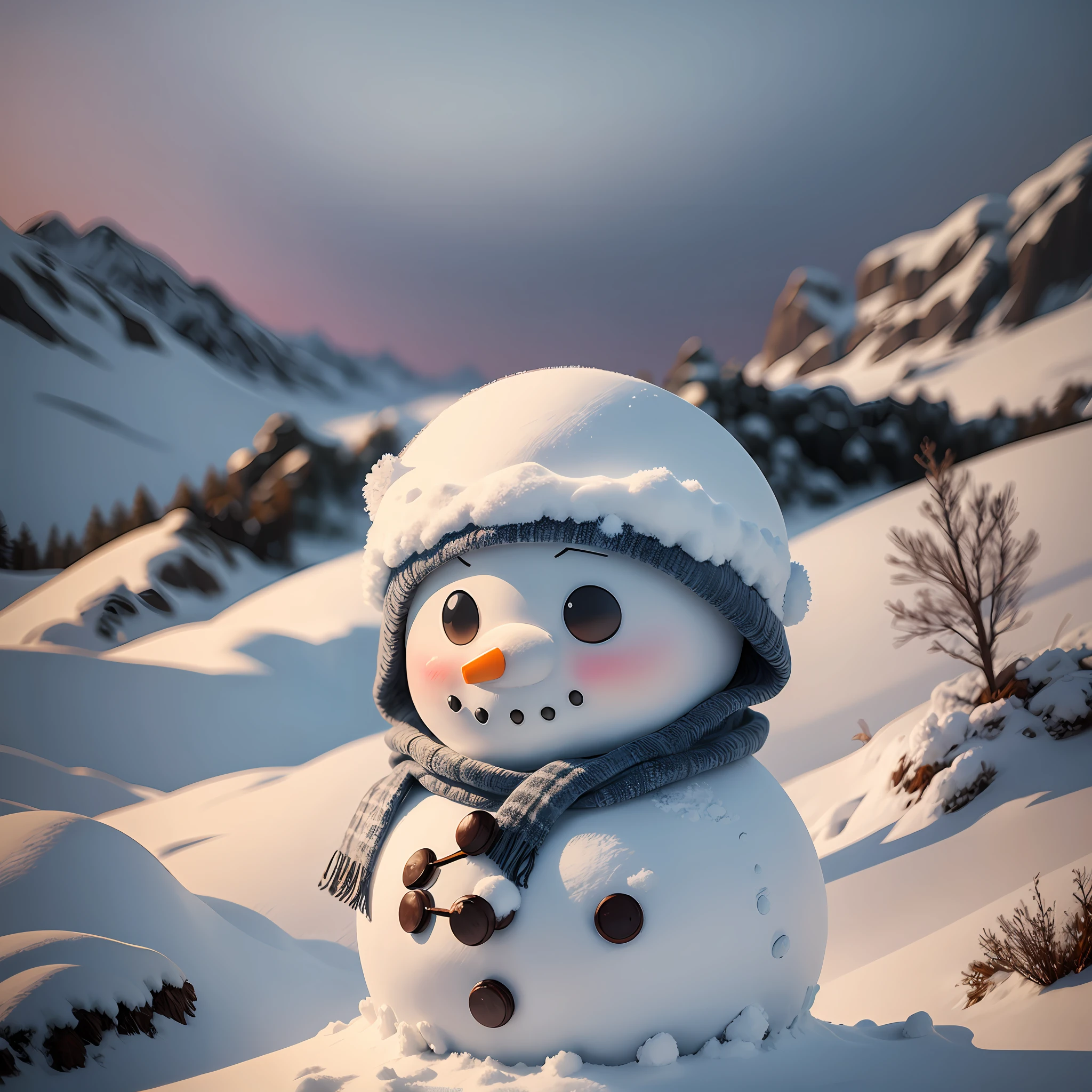Create snowman feeling cold --auto --s2