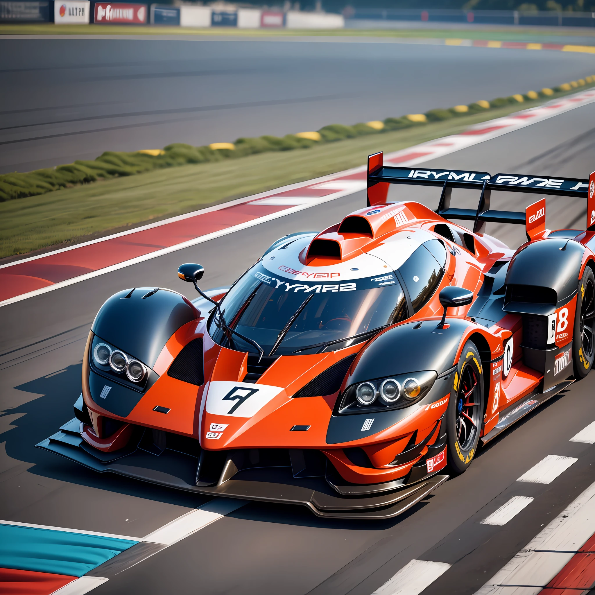 A Le Mans hypercar type race car in high resolution 8K --auto --s2