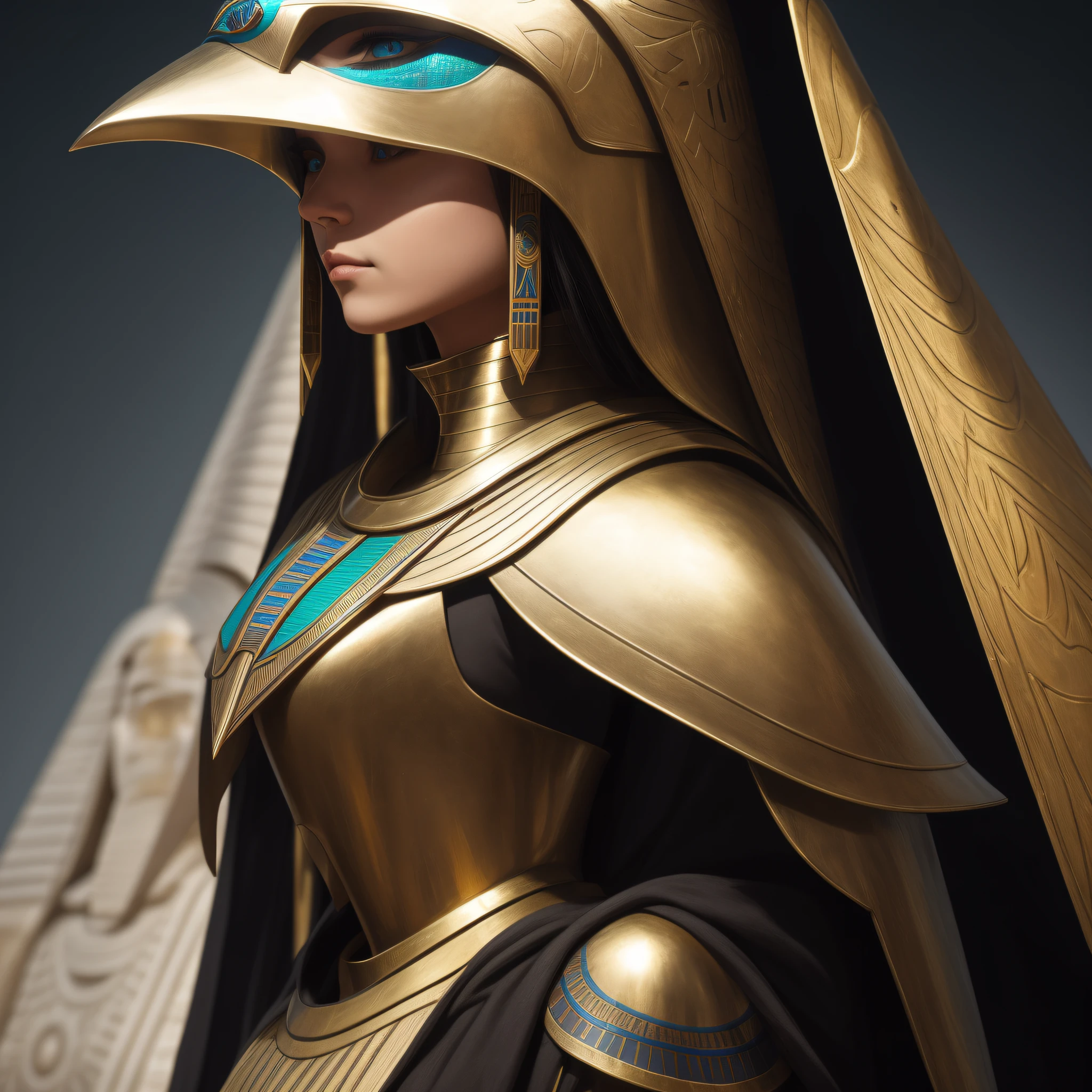1girl, mature, horus, real makeup, futuristic egypt, bird head helmet, cloak, shiny armor, full body
ground, dark space, dim light
muted color, realistic
photorealistic
Edward S. Curtis
depth of field
(masterpiece, best quality: 1.3),
Stargate