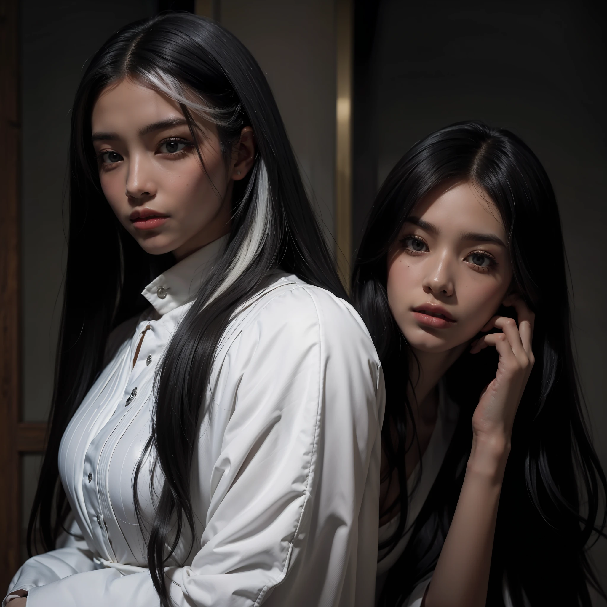 white hair strand, masterpiece, hd