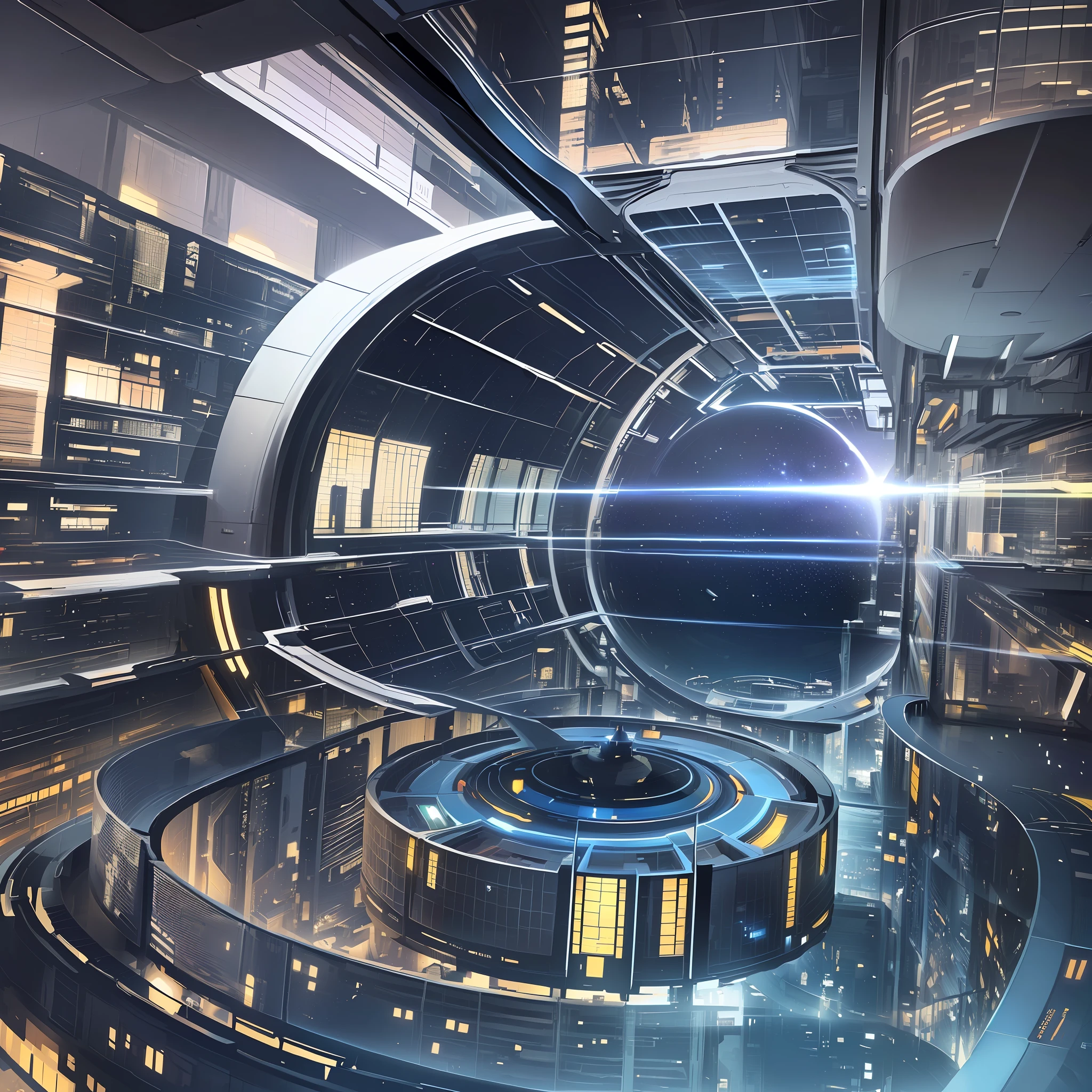 Interior of a SciFi Hyper Realistic 8K Spaceship --auto --s2