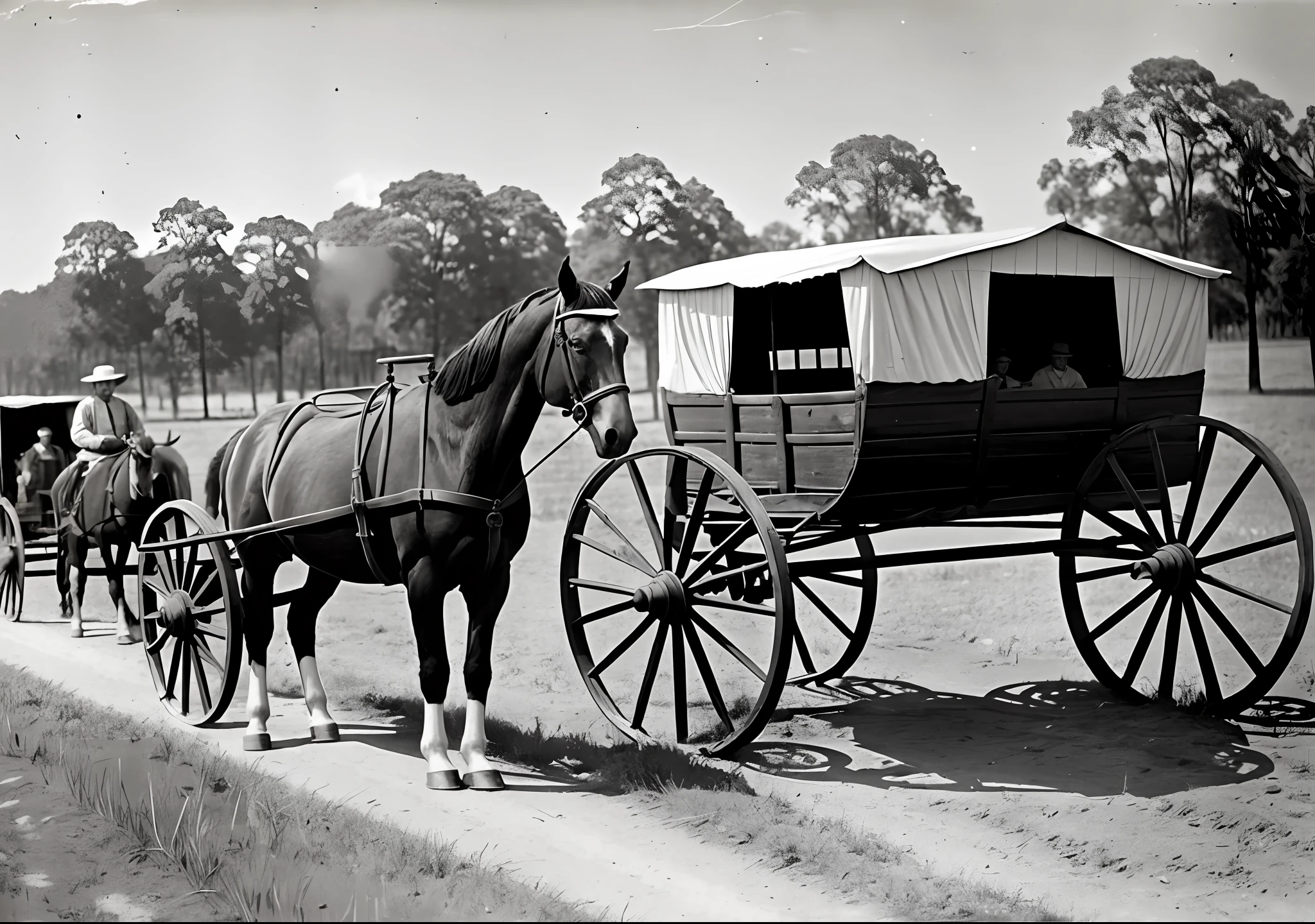 old photos from 1920 ,farms, people , horses wagons, colorful and black and white, with blurred background --auto --s2
