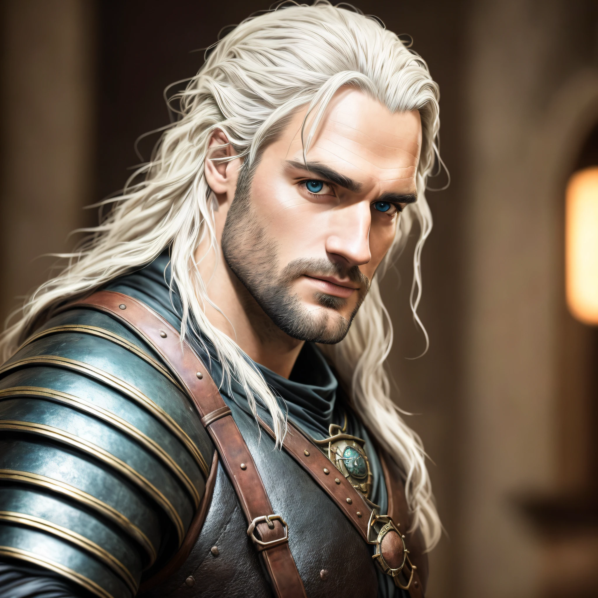 Henry Cavill "The Witcher" style modelshoot, (CG unity 16k wallpaper extremely detailed), full body photo of the most beautiful works of art in the world, medieval armor, professional majestic oil painting by Ed Blinkey, Atey Ghailan, Studio Ghibli, by Jeremy Mann, Greg Manchess, Antonio Moro, trending on ArtStation, trending on CGSociety, Complex, High detail, Sharp focus, Dramatic and photorealistic painting by Midjourney and Greg Rutkowski masterpiece (high detail: 1 1), rough face, natural skin, high quality, NSFW, beautiful eyes, (detailed face and eyes), (face: 1 2), extra, real photo, PSD,
lamp film photography, sharp focus, contrast lighting, detailed skin, high resolution 16k, crazy detail, realistic, professional photography, UHD, SLR camera, soft lighting, high quality, grain of
film, Fujifilm XT3 ,ultra octane render, unreal engine 5, ultra-realism, retina, ultra-masterpiece ultra-accurate ultra-details, award winning, ultra-quality ultra-resolution ultra-textured ultra-realistic maximalist totalist premium DSLR