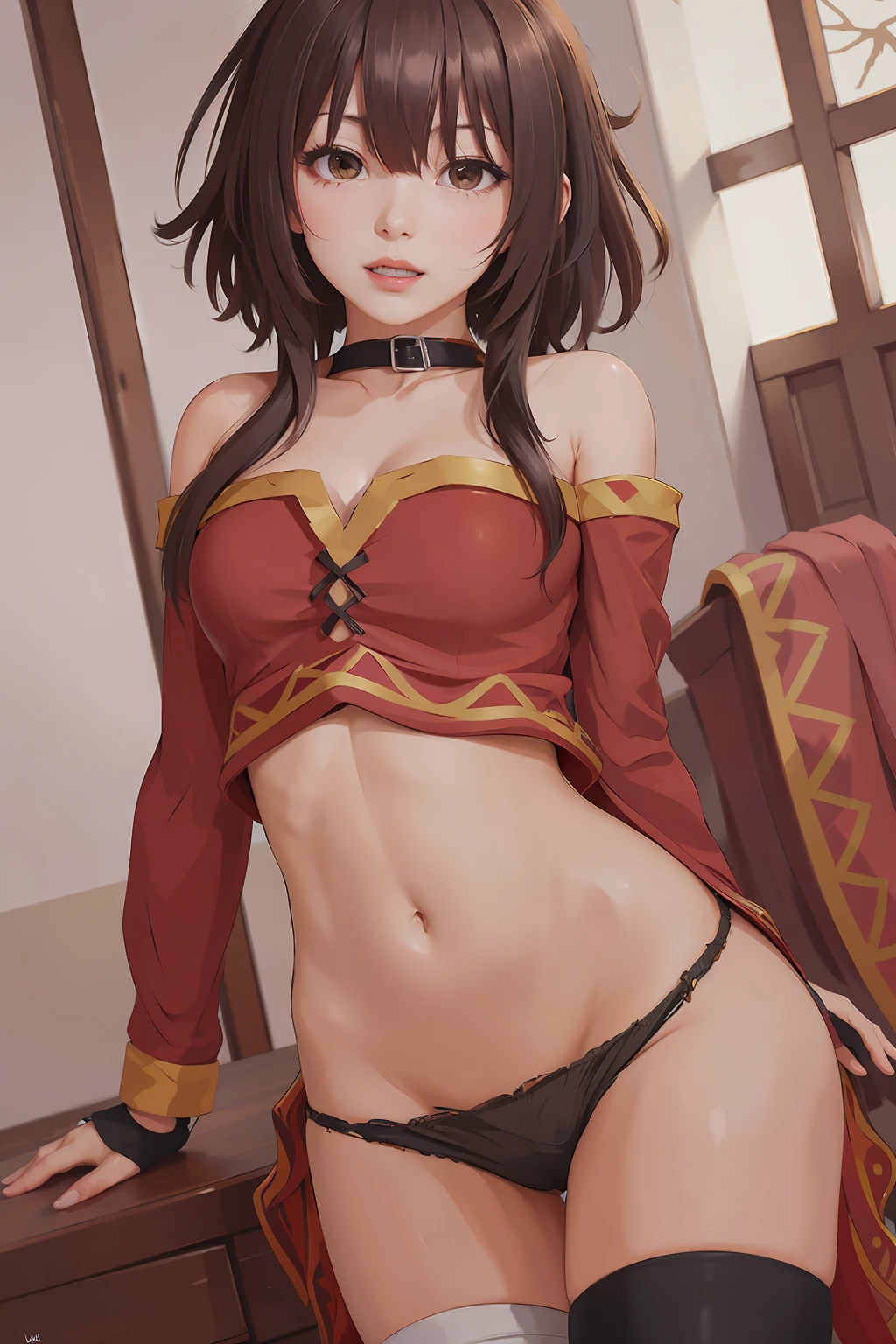 (masterpiece), best quality, ultra high res, beautiful girl, slim body, megumin, kono subarashii sekai ni shukufuku wo!