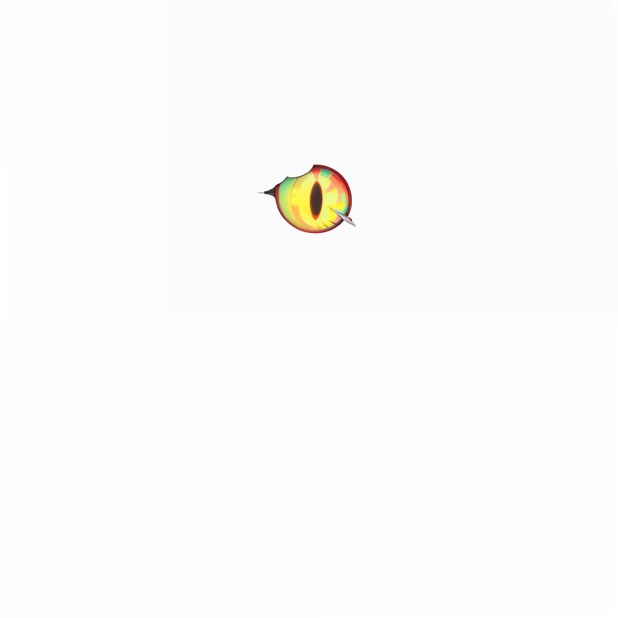 Dran eye, RPG, with red scales around the eye, neon-toned, malignant --auto --s2