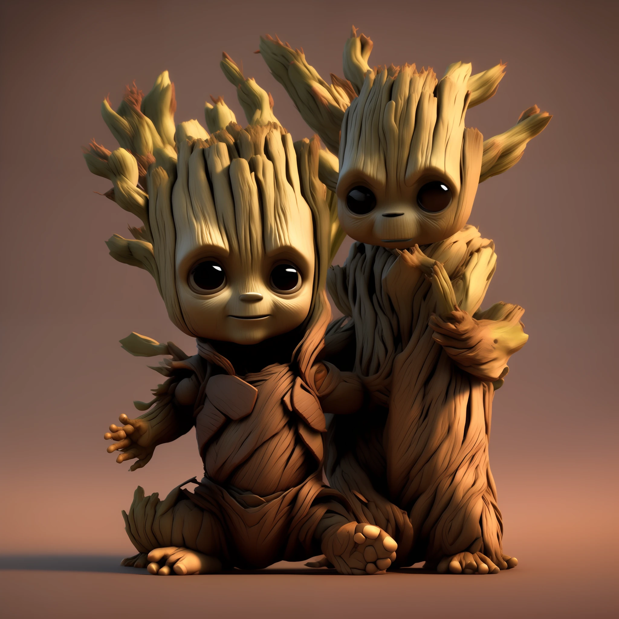 1 CBZBB Very happy baby groot style, detailed smile, detailed face, just one character