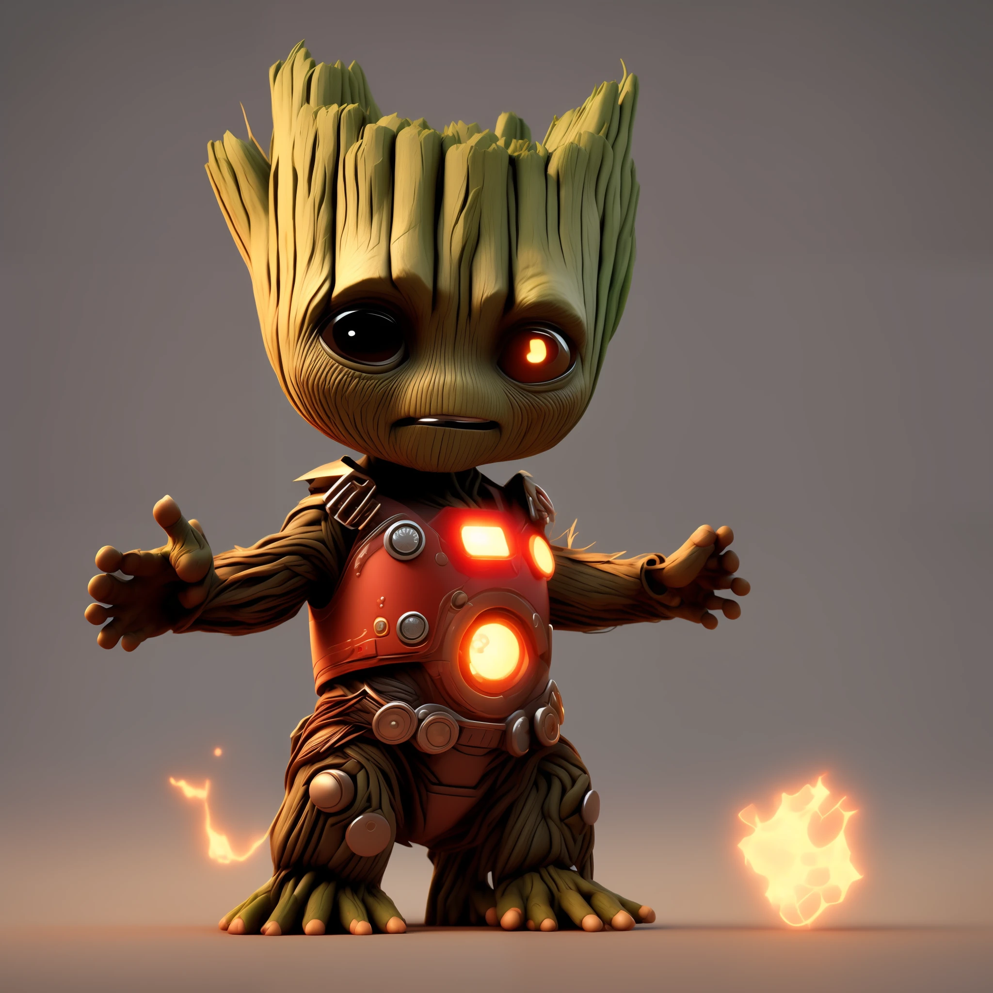 1 CBZBB Very happy  groot style, detailed smile, detailed face, only one character, only one head