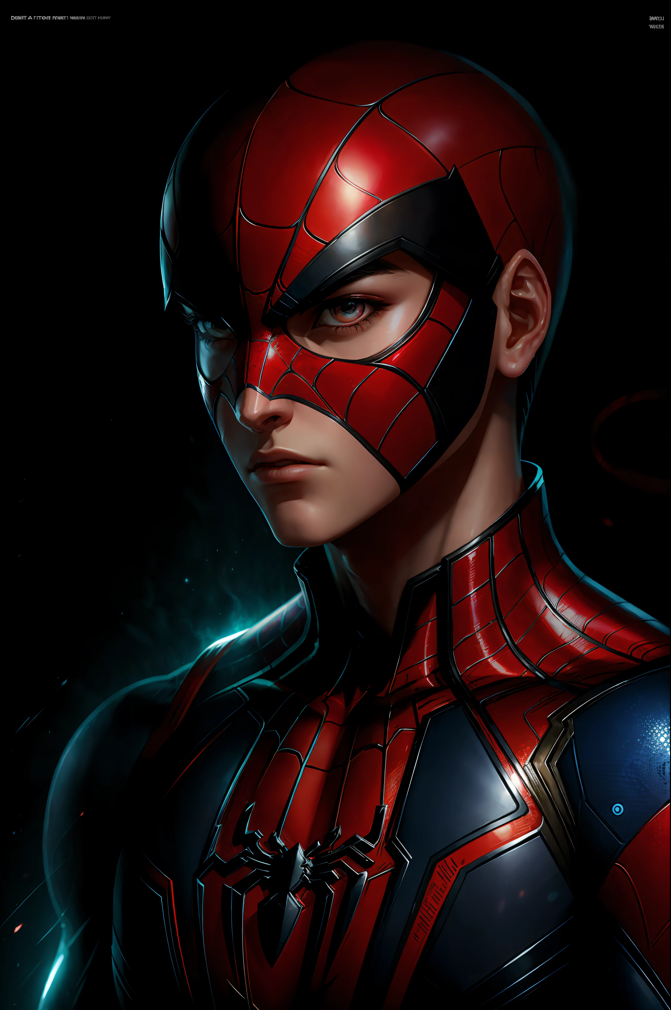 (Award Winning Digital Artwork:1.3) of (Sketch:1.3),(Energetic:1.3) Spidey, EmmaRob,CGSociety,ArtStation,(Saturated:1.3),(close portrait:1.3),(Feminine:1.4),(beautiful:1.4),(attractive:1.3),handsome,calendar pose,perfectly detailed eyes,studio lighting,thematic background