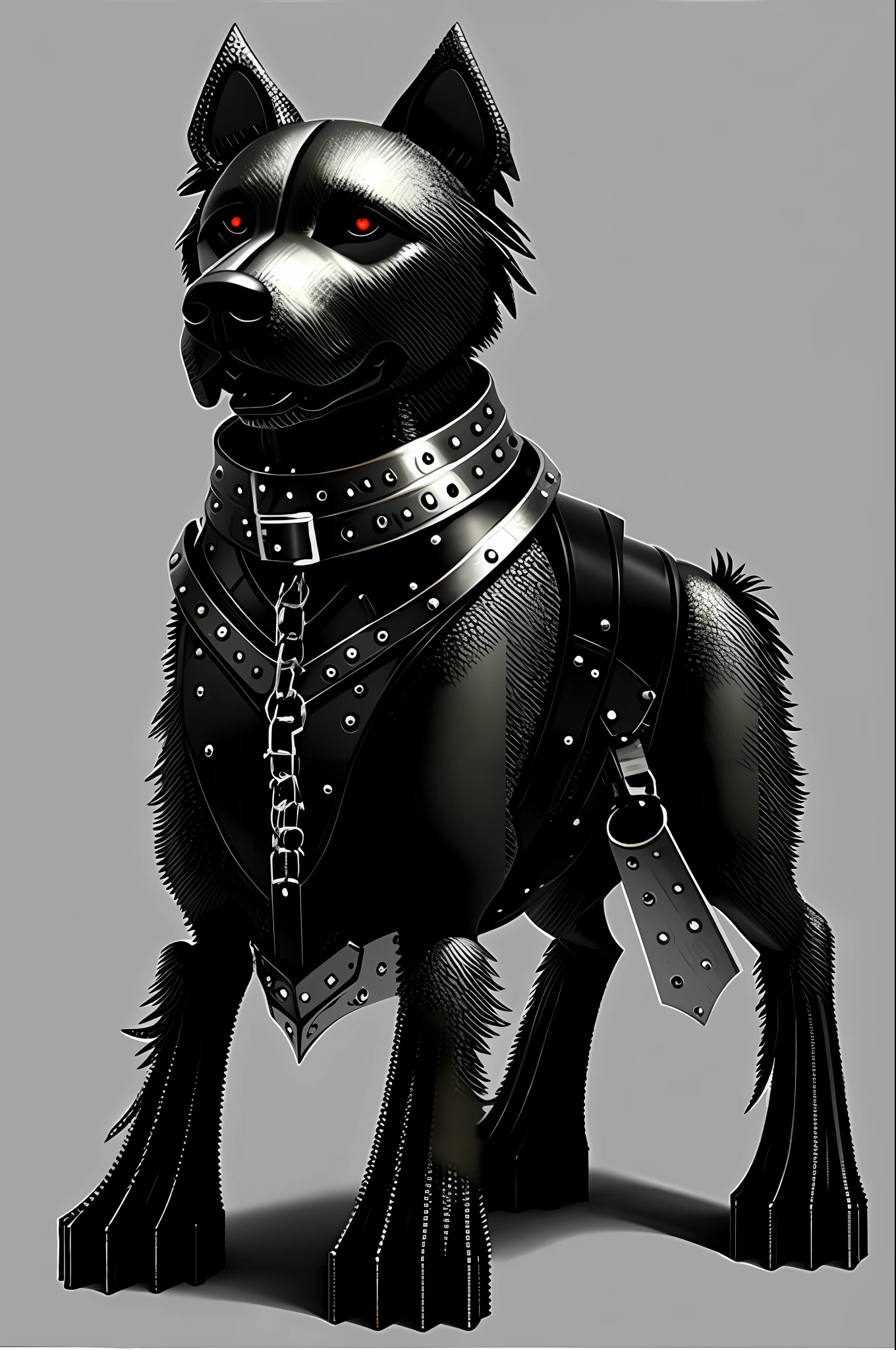 a metal dog
