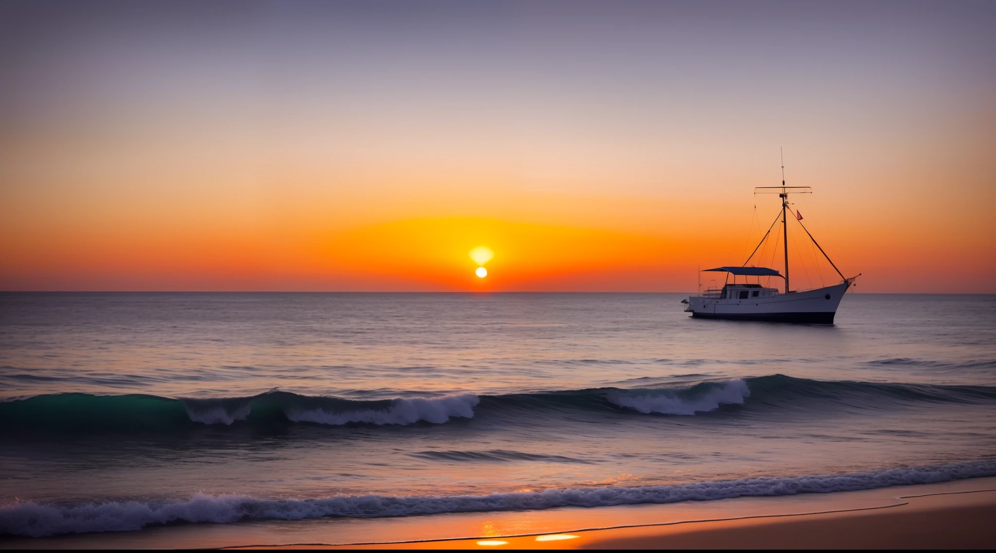 ((masterpiece)), (realistic), (sunset:1.2), (seascape:1.2), (colorful sky), (seagulls:1.1), (beach:1.1), (waves:1.1), (rocks:1.1), (boats:1.1), (reflection:1.2), (silhouette:1.2), (harbor:1.2), (peaceful:1.1), (serene:1.1), (tranquil:1.1), (calming:1.1), (harmonious:1.2),
The sun was setting over the horizon, painting the sky in a breathtaking array of colors. Shades of pink, orange, and yellow blended together to create a vibrant and colorful sky. Seagulls flew gracefully overhead, their wings casting shadows on the calm waters below. The beach was a peaceful and serene place, with waves gently lapping at the shore. Smooth rocks scattered along the coastline, providing a perfect spot for a quiet moment of reflection. Boats floated in the harbor, their masts creating silhouettes against the colorful sky. The reflection of the sky in the water created a harmonious and tranquil atmosphere. As the sun disappeared below the horizon, the sky turned darker, but the sense of calm remained, leaving a feeling of peacefulness and contentment.