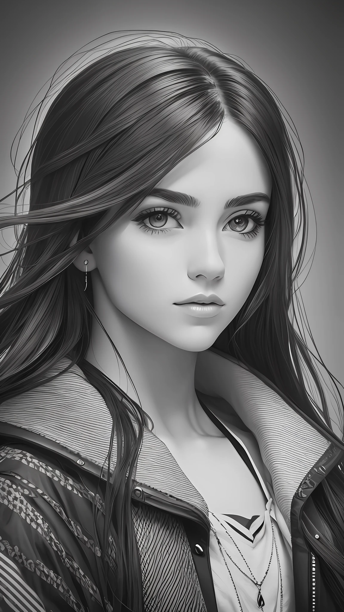 Monochromatic, Portrait mockup --auto --s2