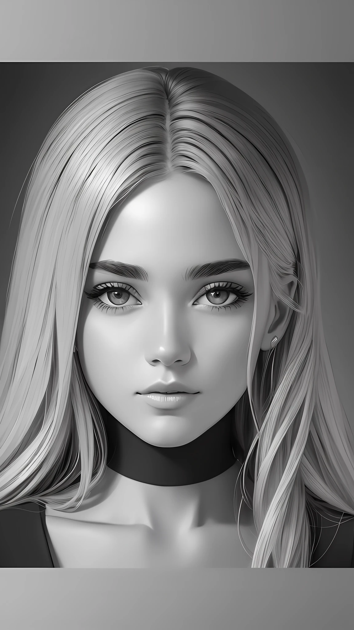 Monochromatic, Portrait mockup --auto --s2
