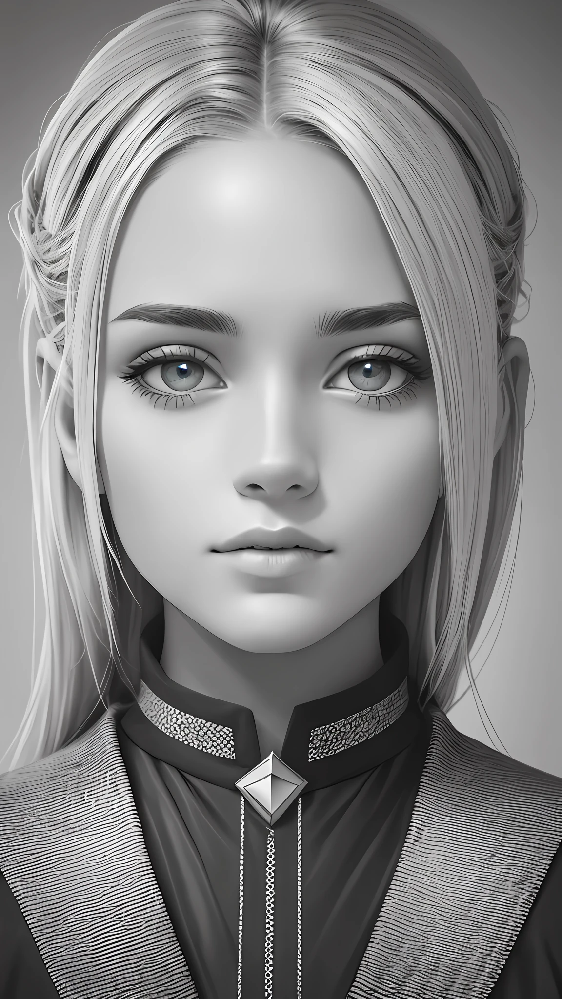 Monochromatic, Portrait  mockup --auto --s2