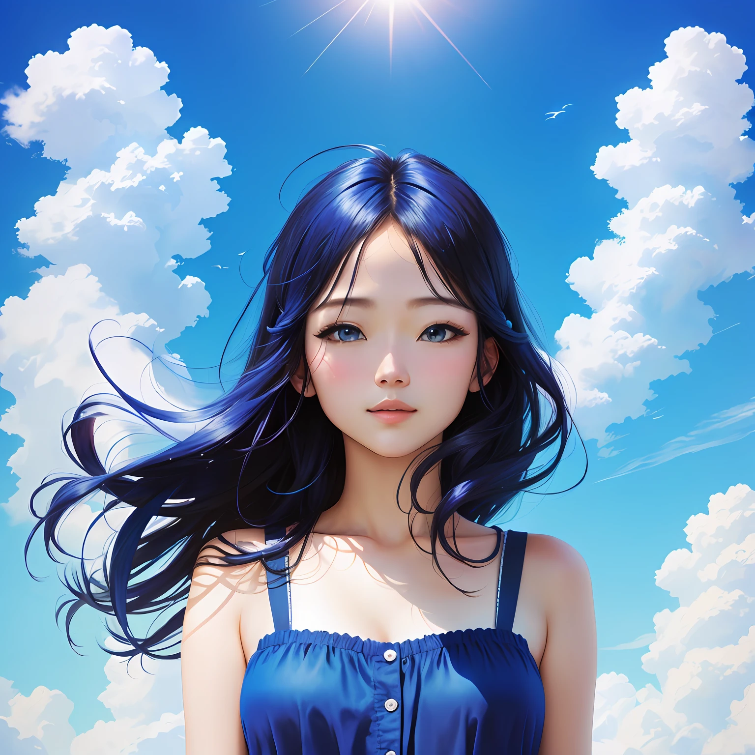A blue sky
