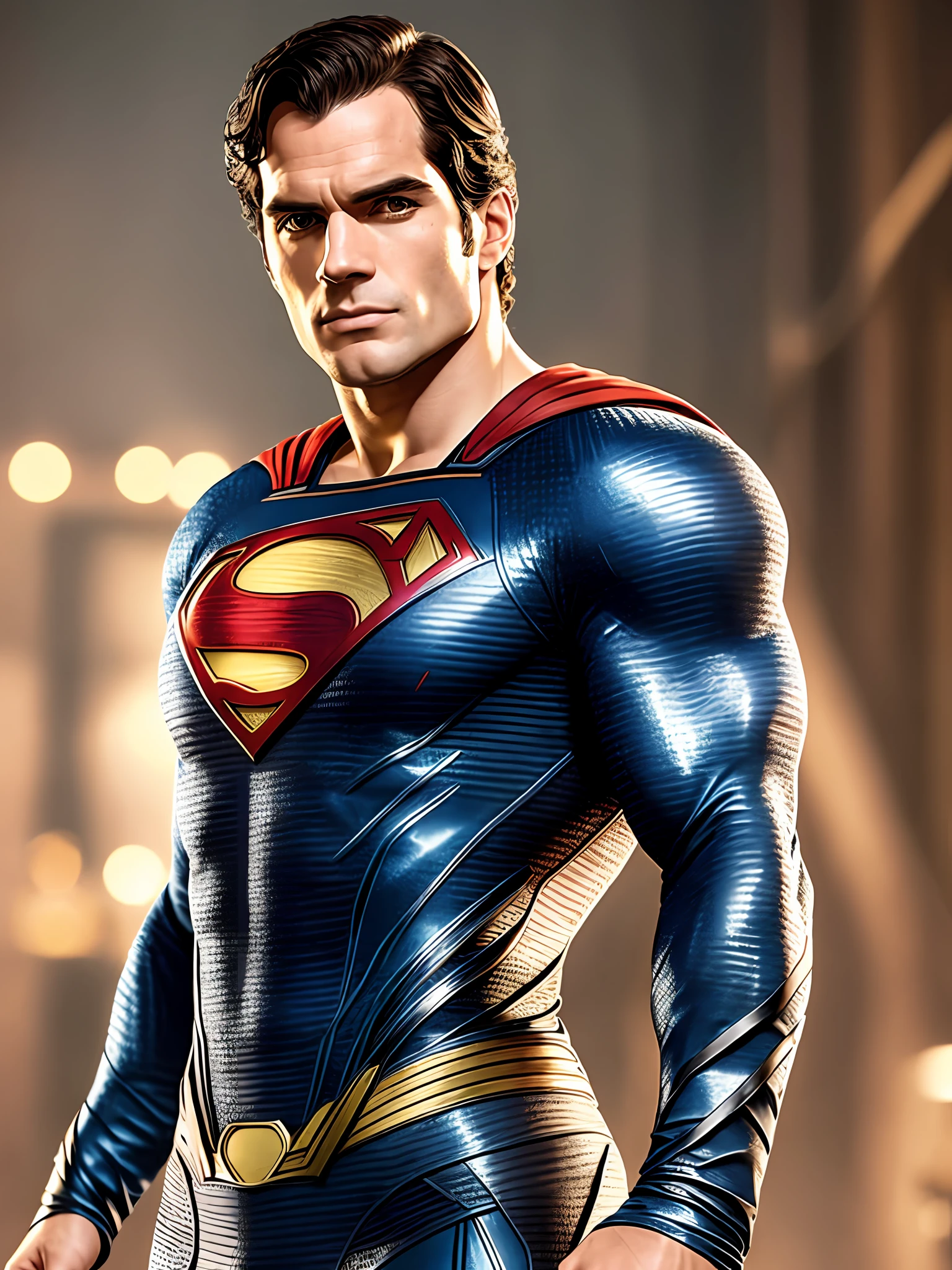 Henry cavill dressed in Superman costume, Photo realistic, 8k,38mm --auto --s2