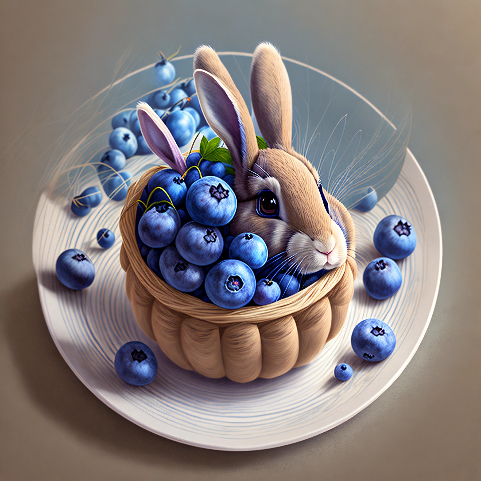 A rabbit with blueberries --auto --s2