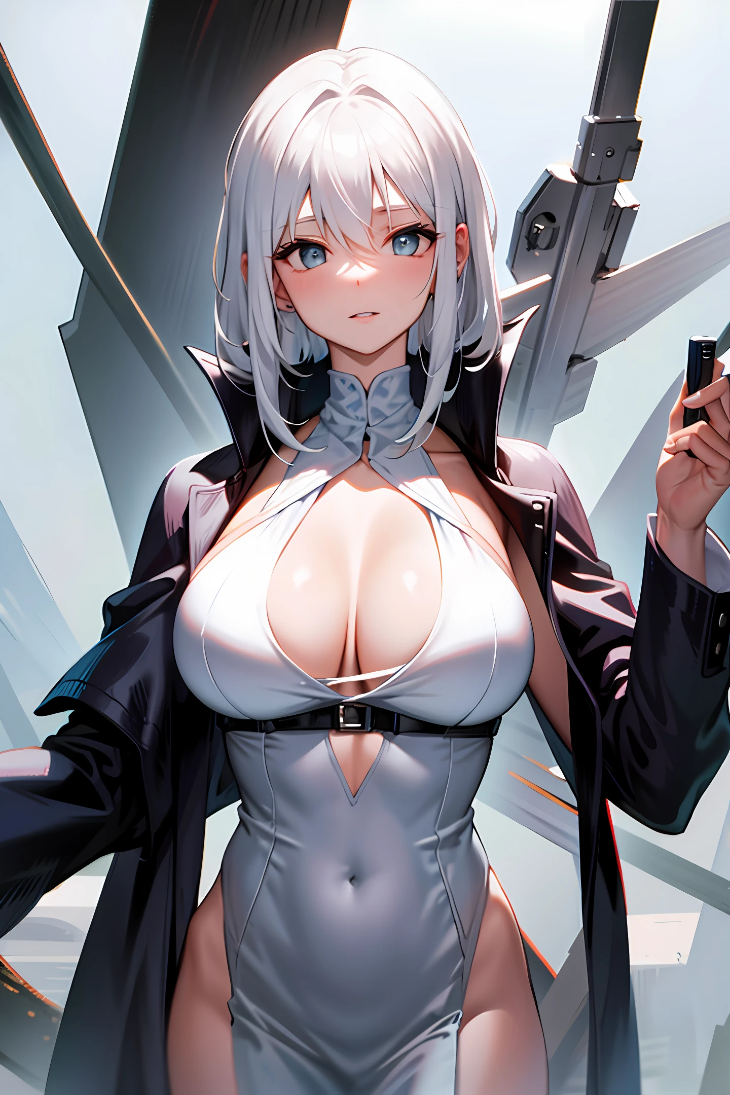 White hair Big tits