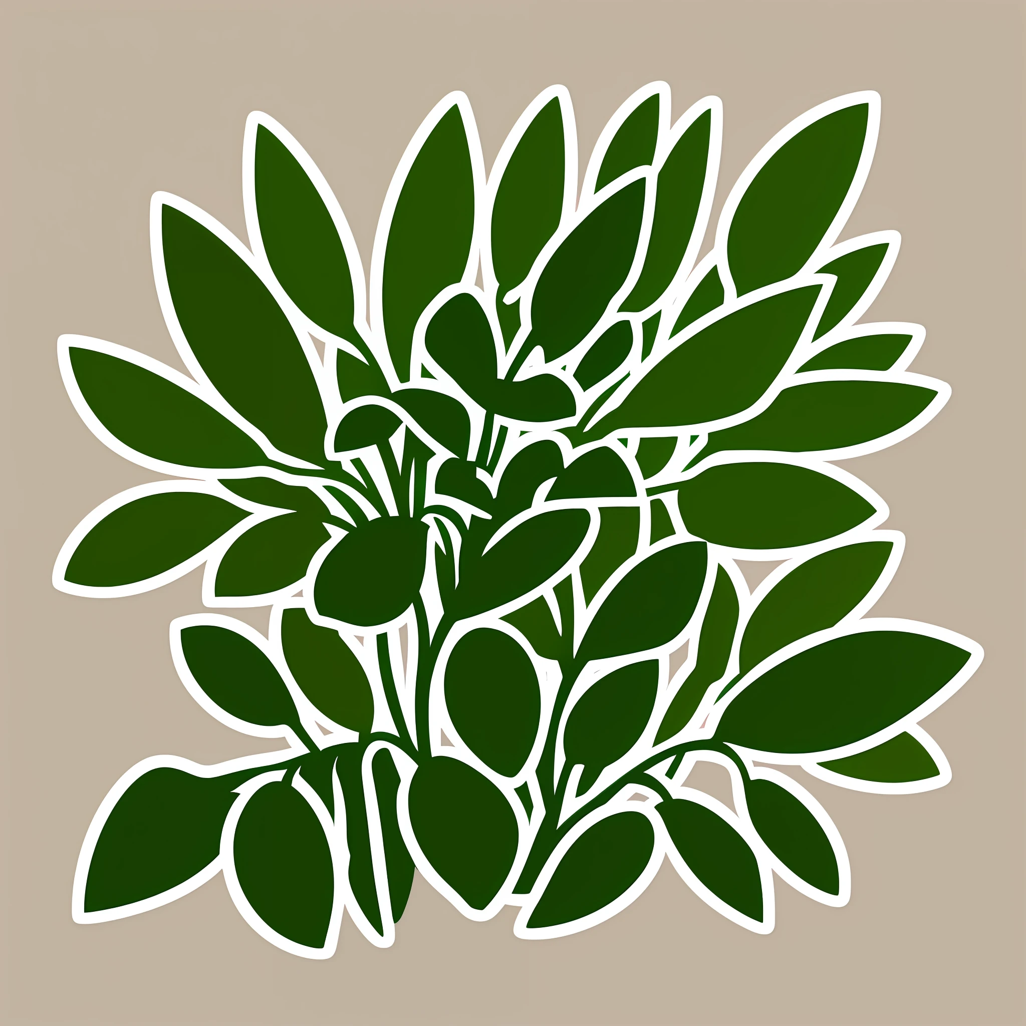 (sticker), (illustration), (simple), plant