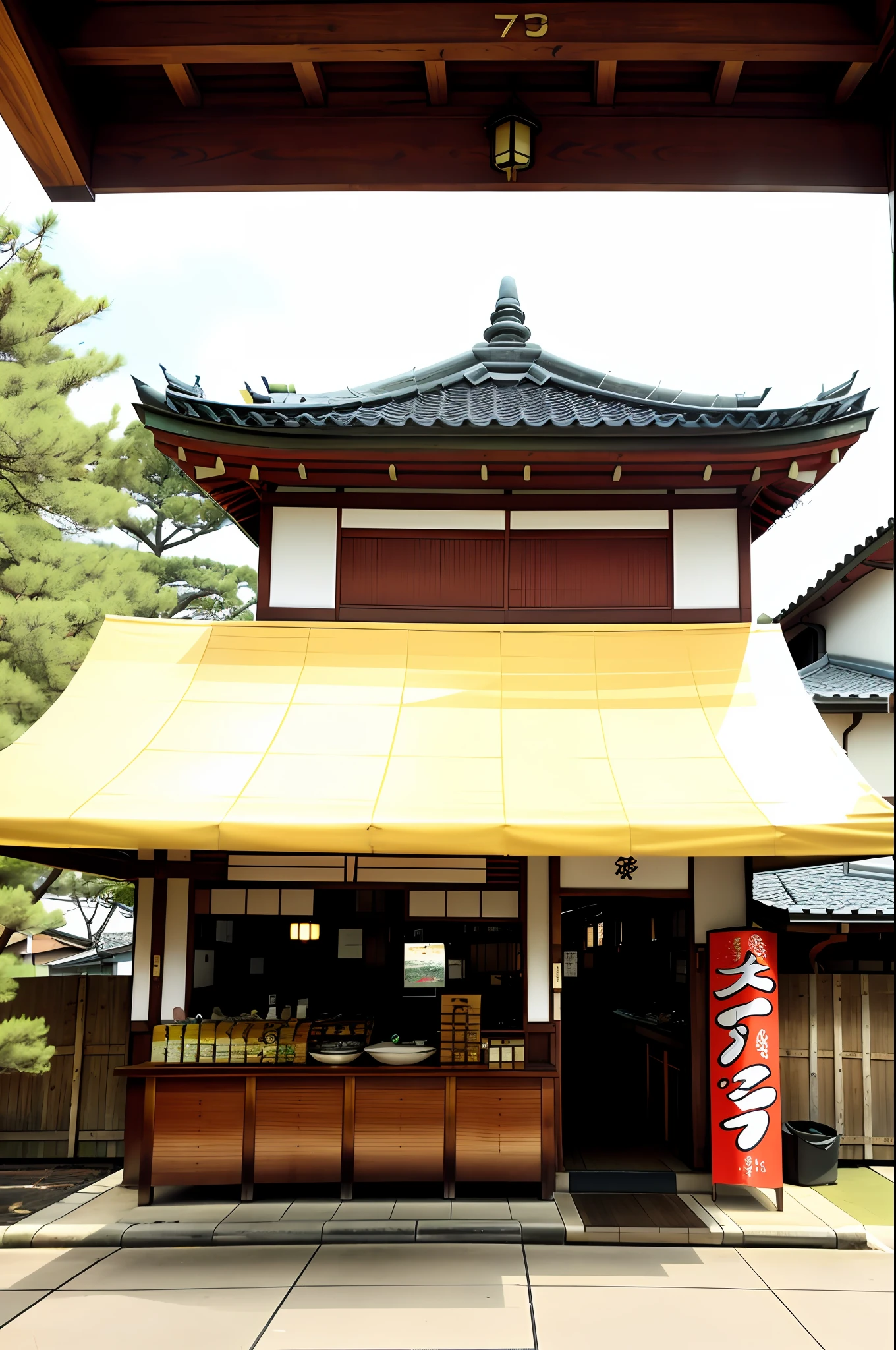 an establishment that sells Japanese-themed street food,