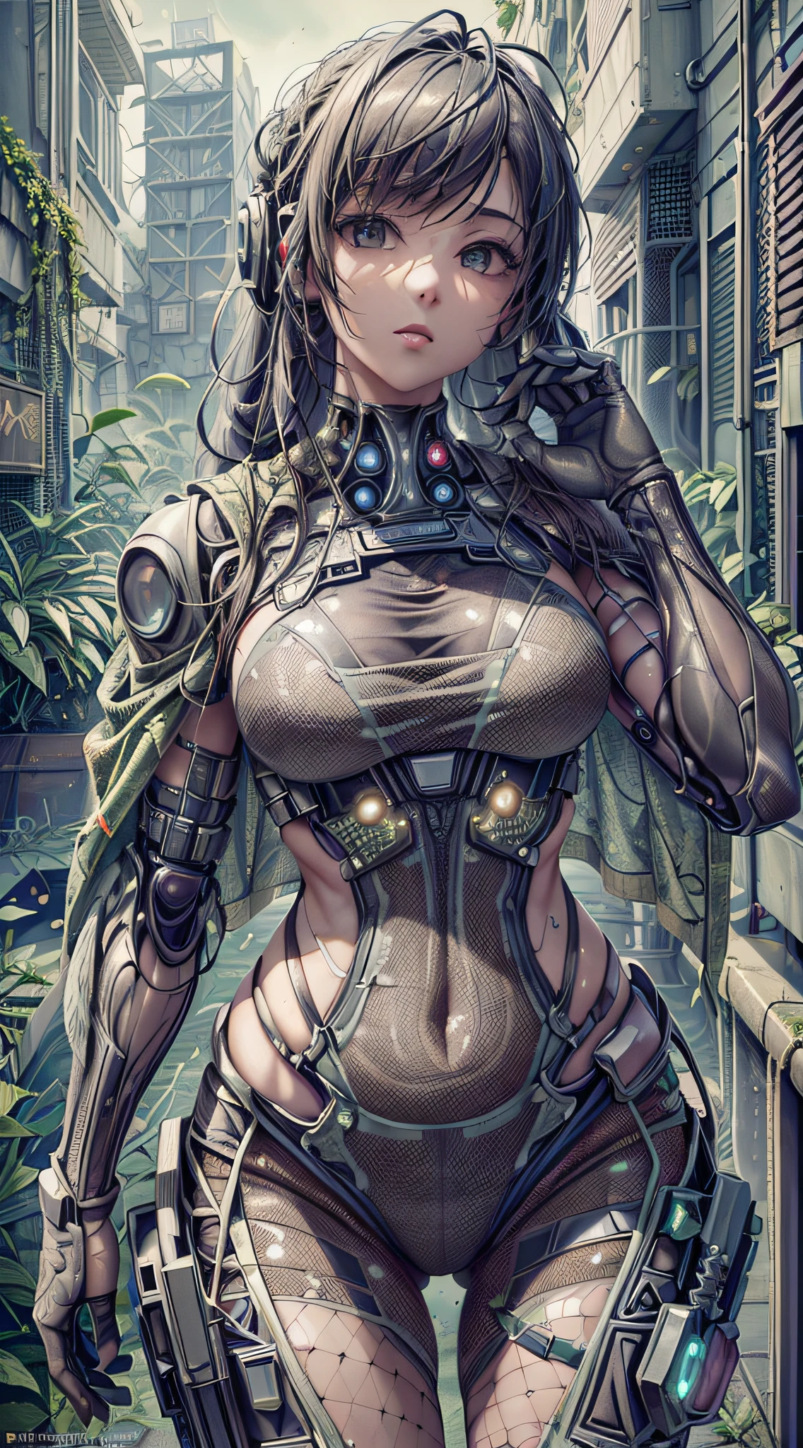 ((Best quality)), ((masterpiece)), (highly detailed:1.3), 3D, beautiful (cyberpunk:1.2) special forces, robort,female with thick voluminous hair wearing (wearing camouflage_uniform:1.1), body armour,cape,digital (camouflage:1.3),HDR (High Dynamic Range),Ray Tracing,NVIDIA RTX,Super-Resolution,Unreal 5,Subsurface scattering,PBR Texturing,Post-processing,Anisotropic Filtering,Depth-of-field,Maximum clarity and sharpness,Multi-layered textures,Albedo and Specular maps,Surface shading,Accurate simulation of light-material interaction,Perfect proportions,Octane Render,Two-tone lighting,Wide aperture,Low ISO,White balance,Rule of thirds,8K RAW,Efficient Sub-Pixel,sub-pixel convolution