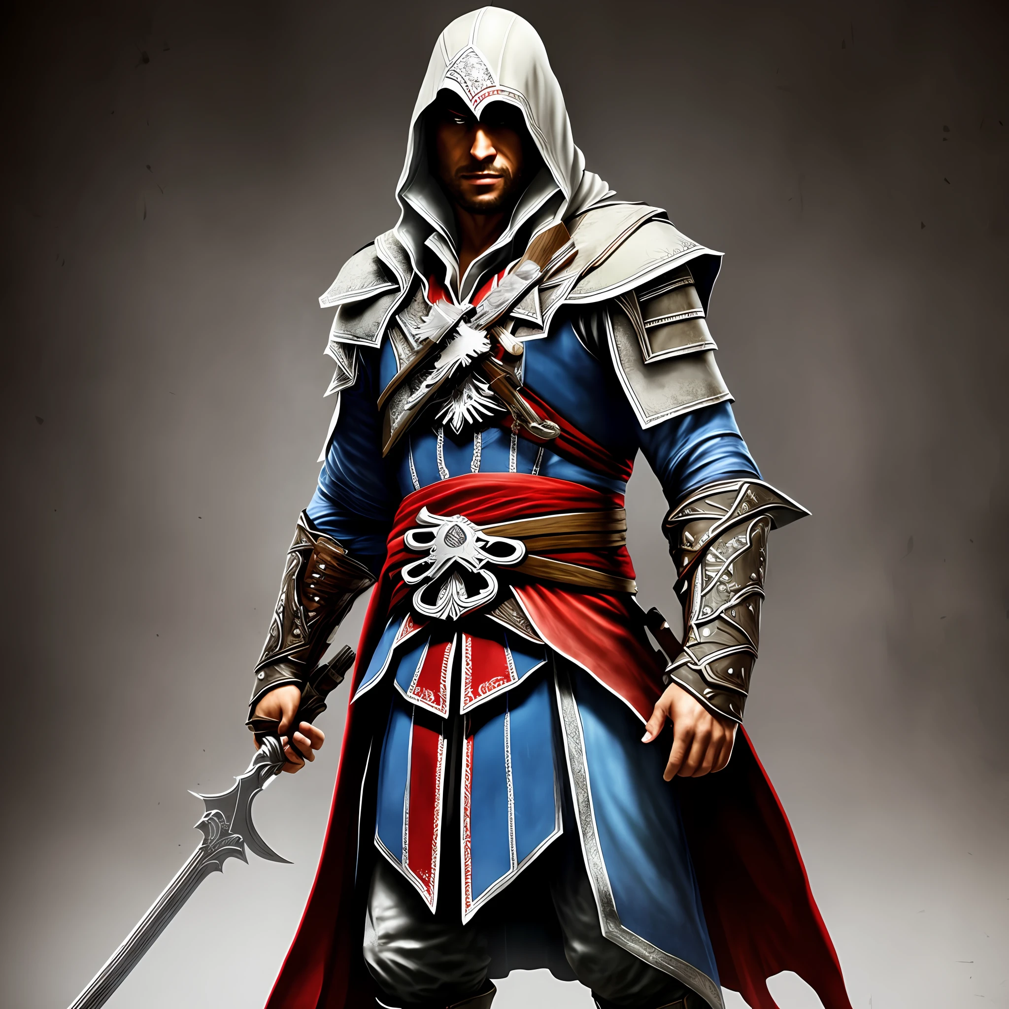 Realistic image, best quality in 8k of Ezio Auditore of assassins creed 2. Full body --auto --s2