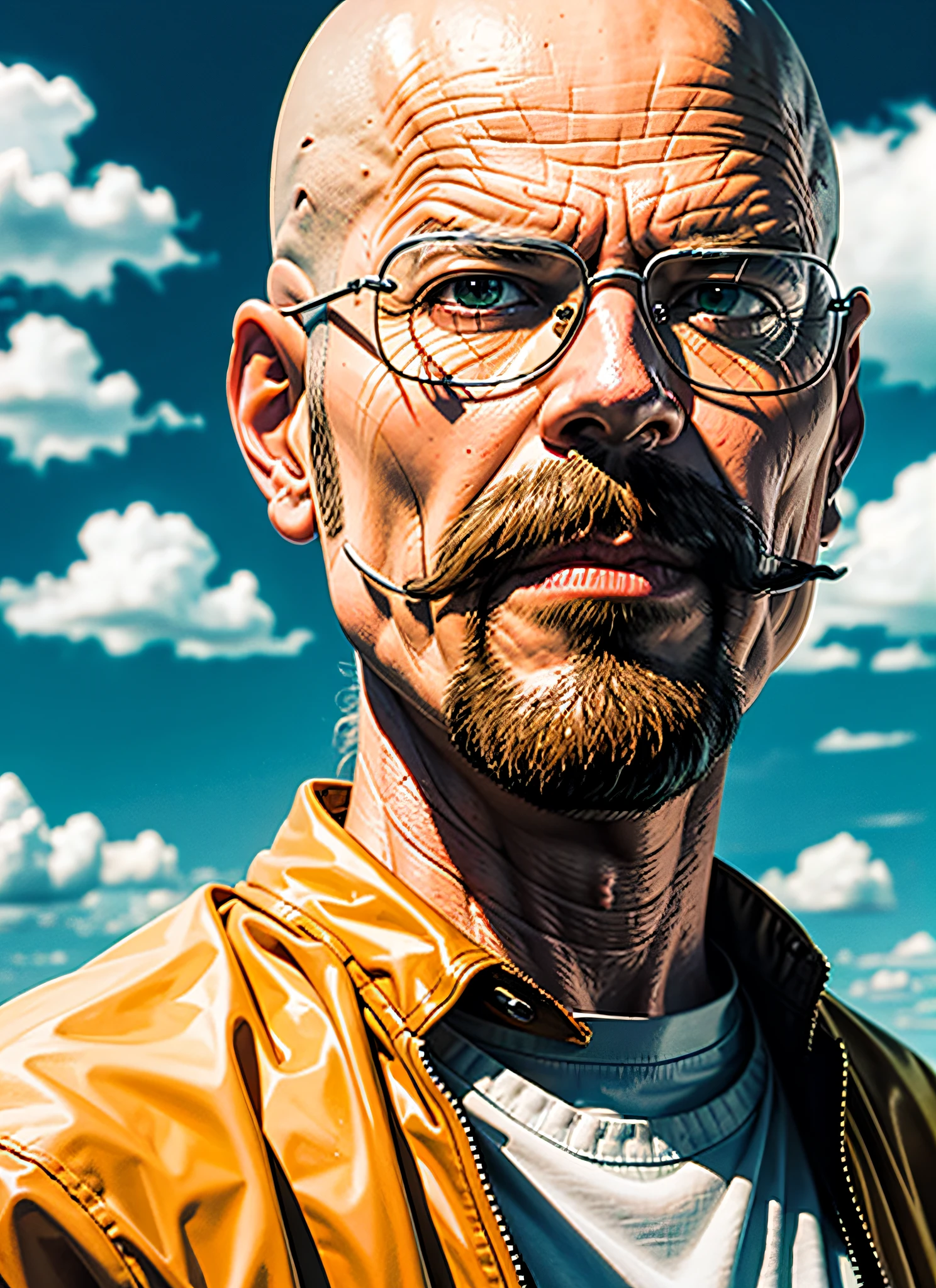 bald, glasses, moustache, walter white, breaking bad, wanna cook