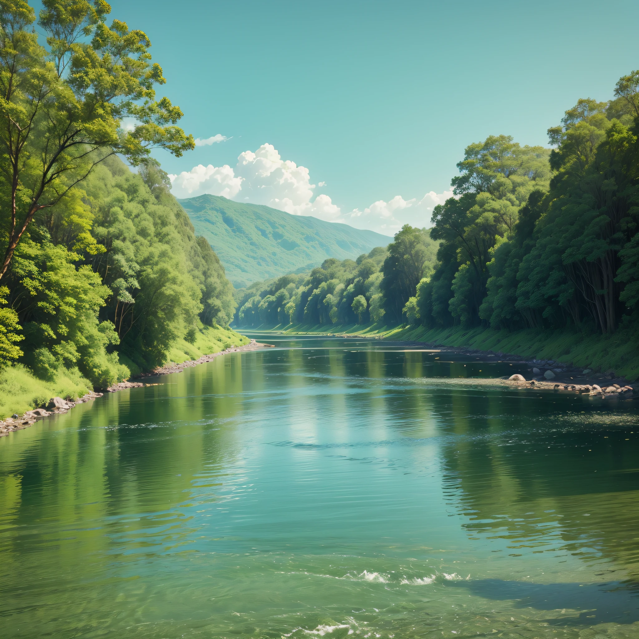 a very green and beautiful river --auto --s2