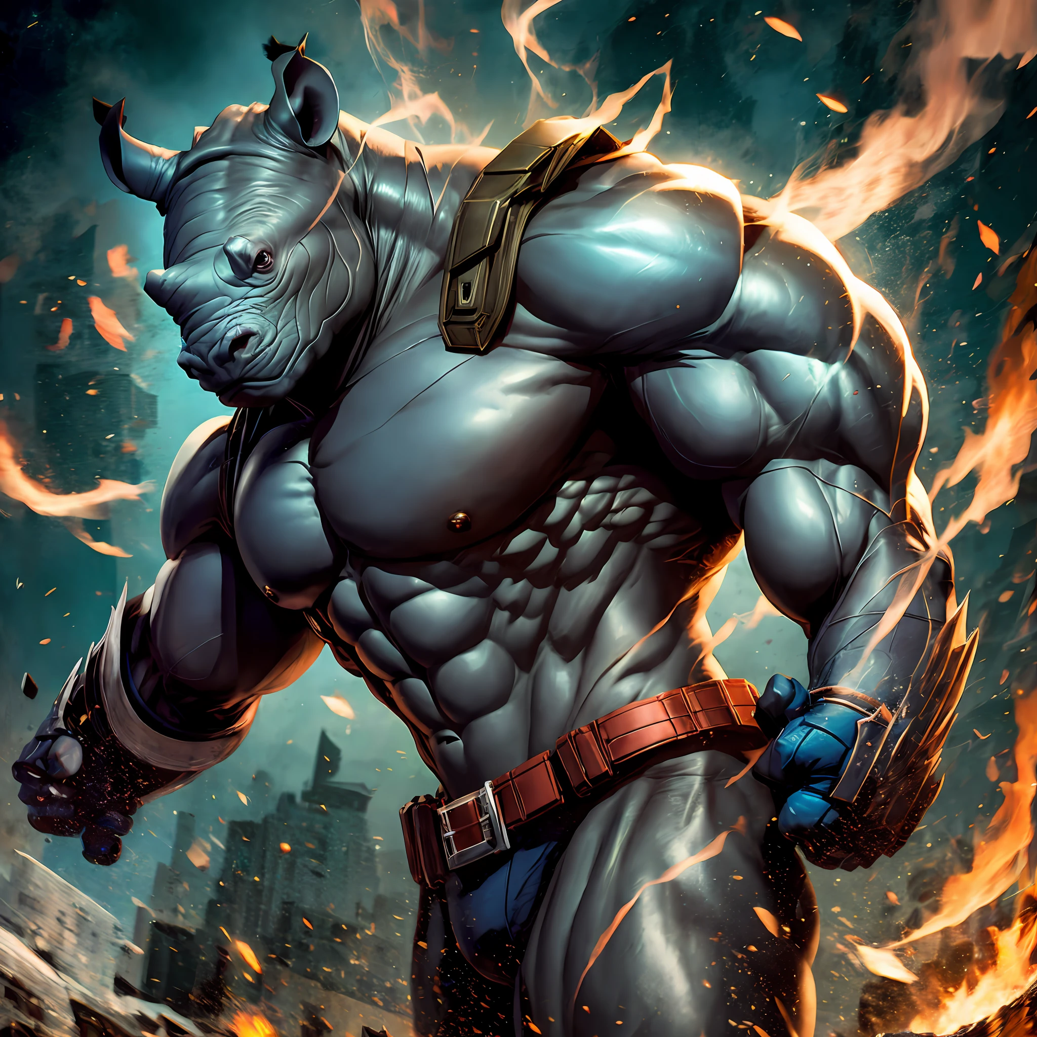 Rhino Portrayed as Marvel Hero --auto --s2