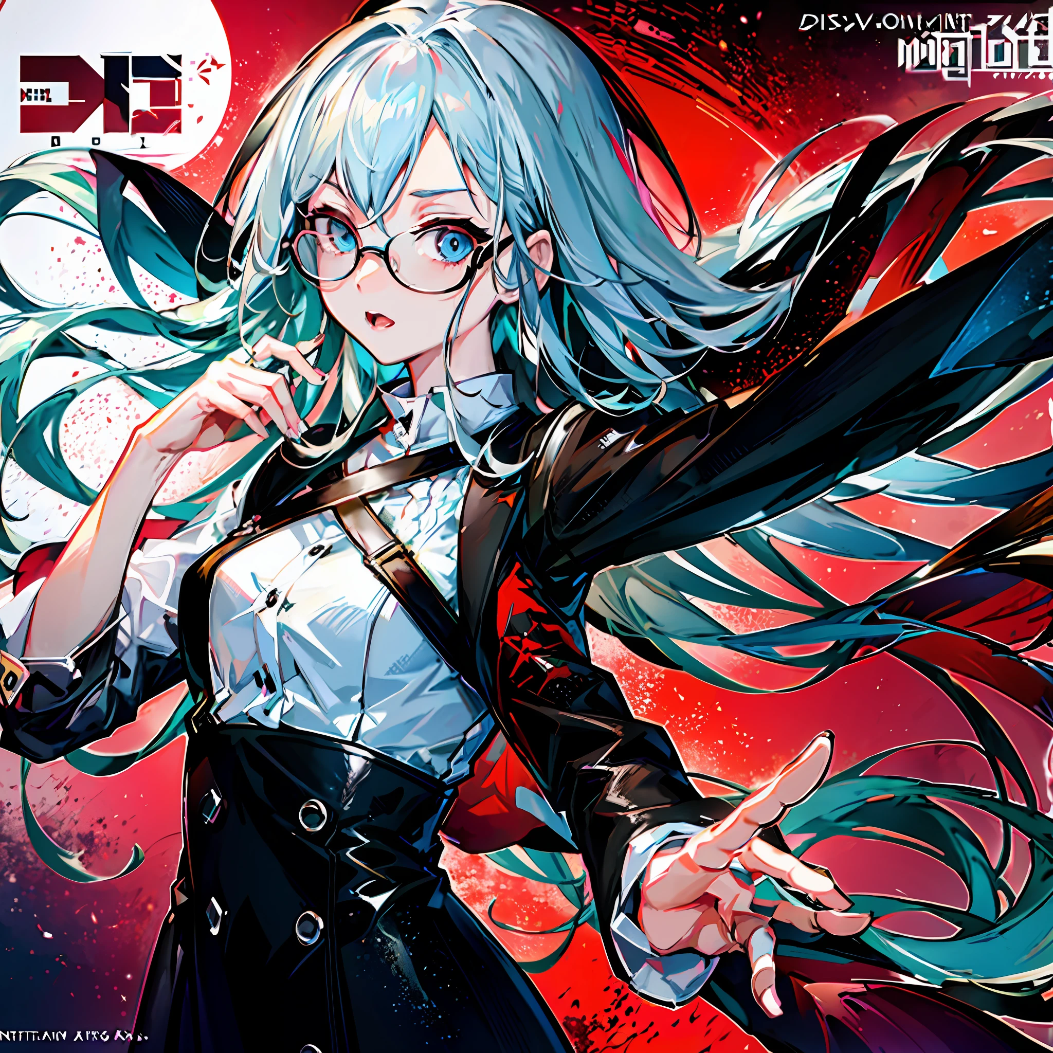 anime character with long white hair and glasses posing for a picture, from arknights, official artwork, high detailed official artwork, arknights, high detailed), official anime artwork, 2d art cover, 2 d digital, pixiv 3dcg, official art, digiral art, ! dream artgerm, anime moe artstyle, from girls frontline