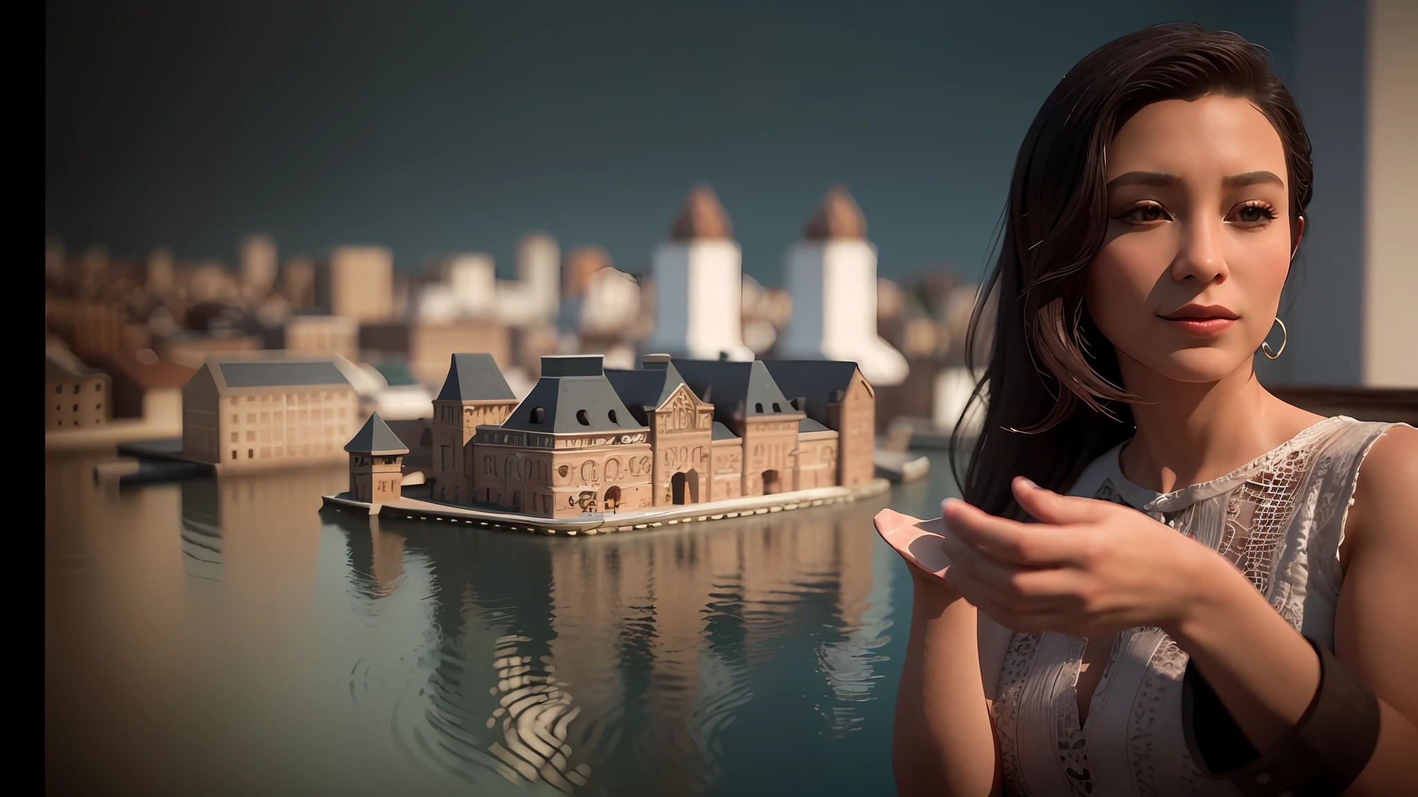 Create a stunning 3D masterpiece with incredible details, the best quality, and realistic textures. Showcase the beauty of your work with dynamic angles and perfect illumination. Let your imagination run wild with floating objects and enchanting scenery. (FAÇA EM 3D)