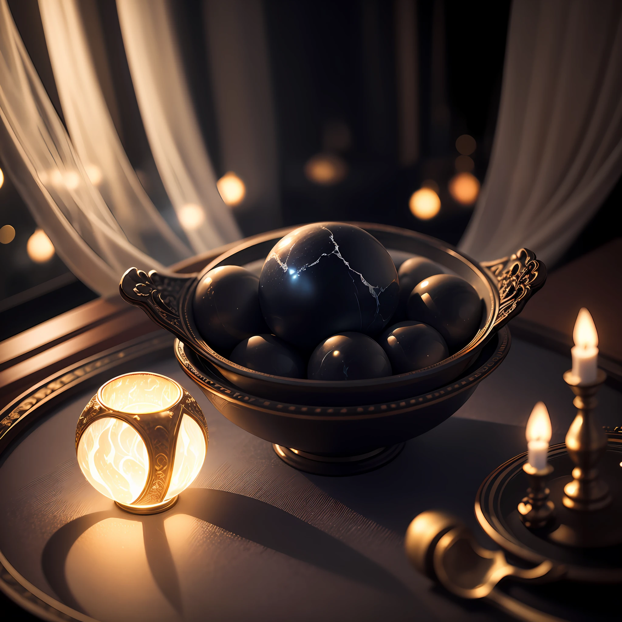 bowl world, night, night view, window, night light, curtains, carved black marble dining table, glass table, depth of field, ((blurred background)),
Masterpiece, the best quality, super delicate, --auto --s2