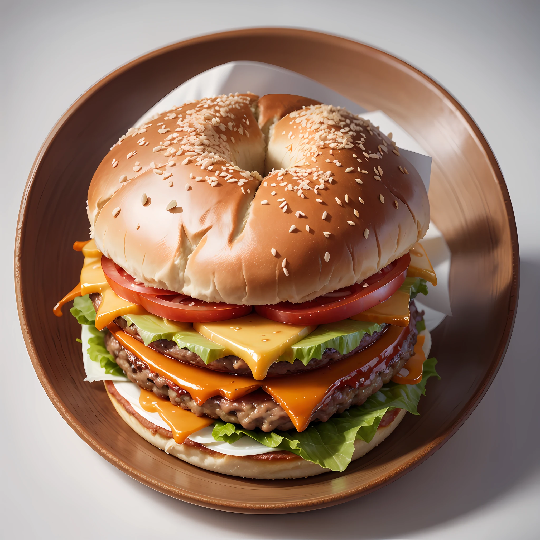 Burger with white background --auto --s2