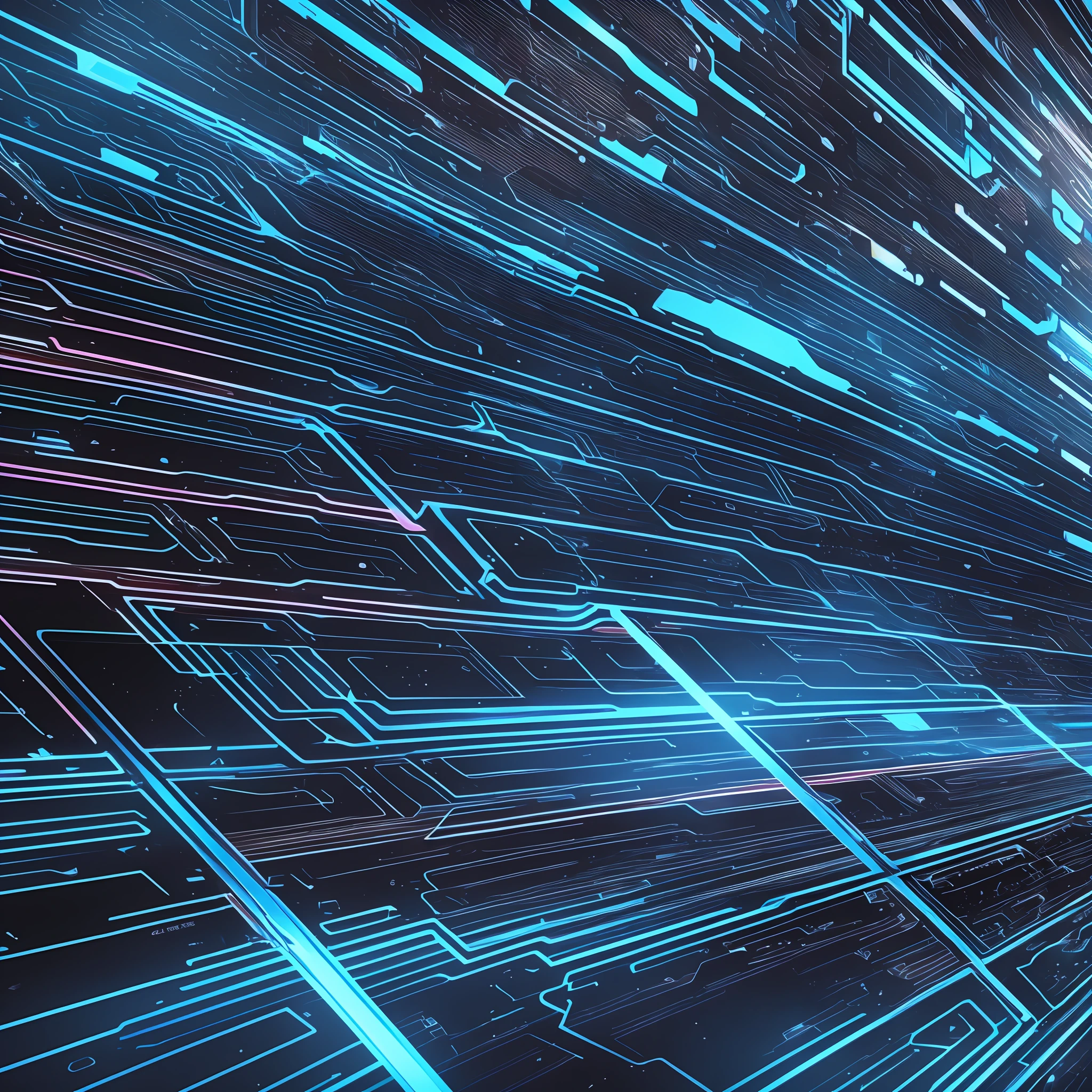 Please create an image with 2400 x 1080 pixels, realistic, with the technology theme and with black and blue background --auto --s2