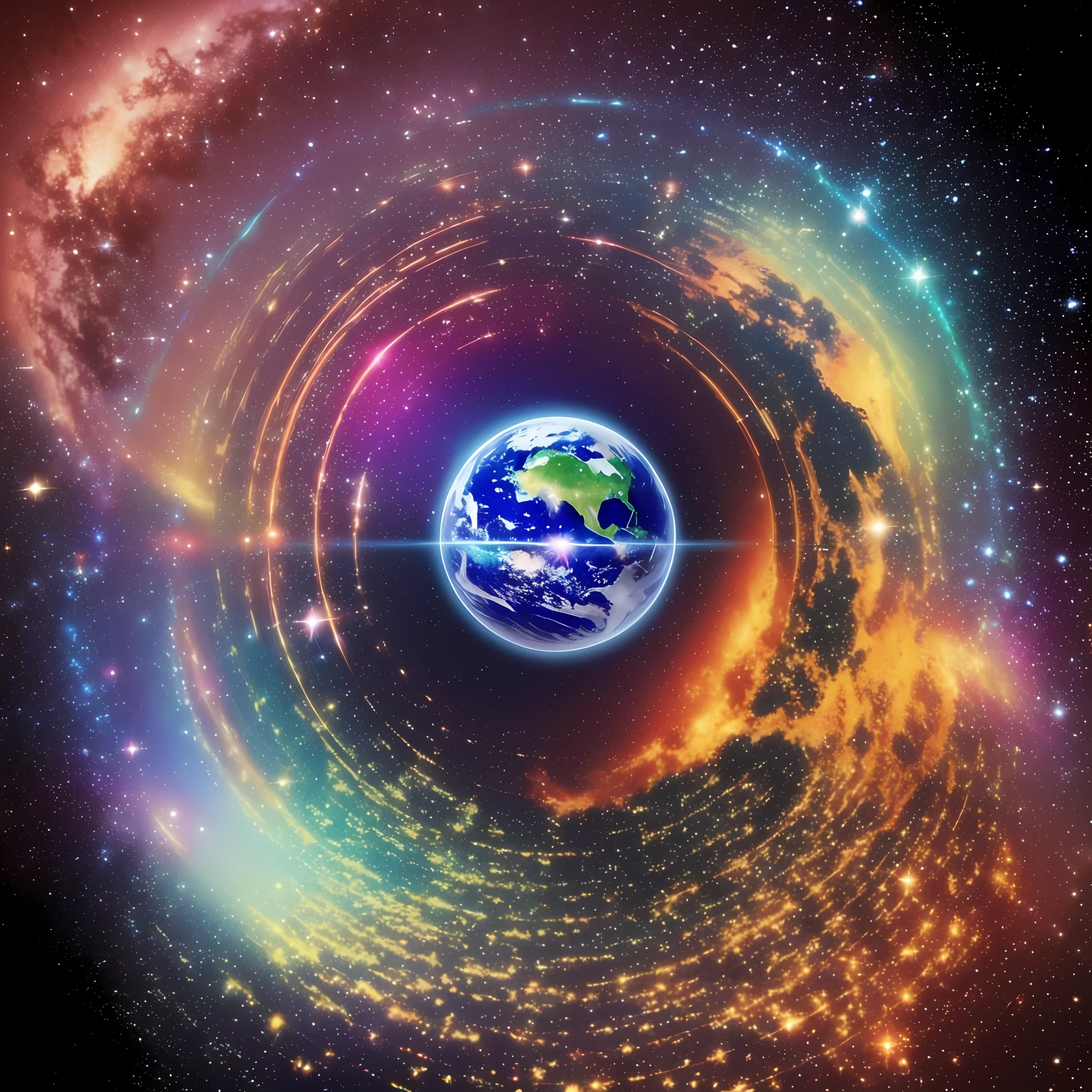 planet, earth, vibrations in the air, music, sounds, colors, mystic, galaxy --auto --s2