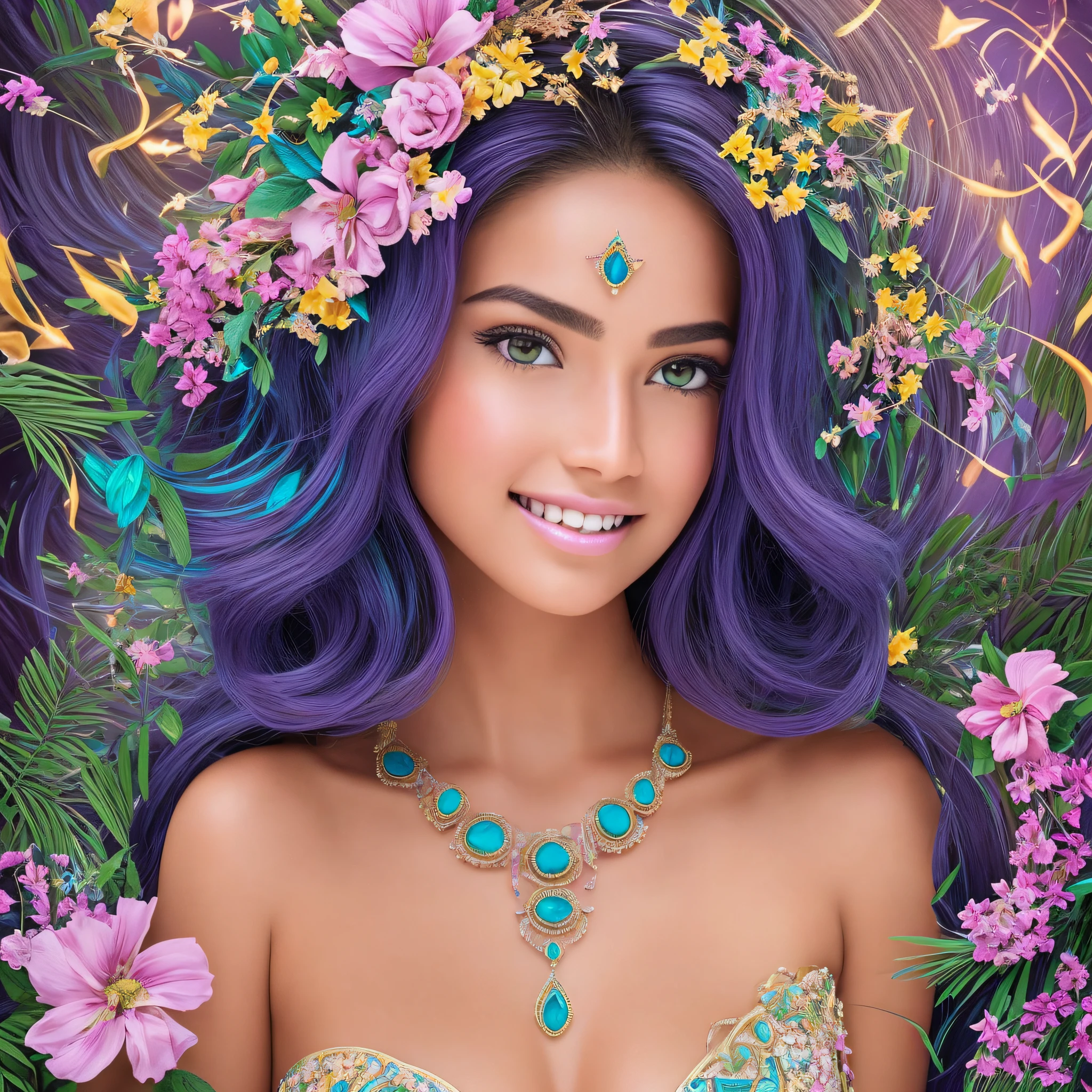masterpiece, Aguilera Queen Sunflowe walking in the jungle at night among fireflies, (high detail: 1 1), rough face, natural skin, high quality, beautiful eyes, (detailed face and eyes), (face: 1 2), noise, extra, real photo, PSD, lamp film photography, sharp focus, contrast lighting, detailed skin, high resolution 16k, crazy detail,  realistic, professional photography, UHD, SLR camera, soft lighting, high quality, film grain, Fujifilm XT3 ,ultra octane render, unreal engine 5, ultra-realism, retina, ultra-accurate ultra-details, award winning, ultra-quality ultra-resolution ultra-textured ultra-realistic maximalist totalist premium perfectionism howling teeth open mouth 27years pure skin clean face emotional enjoy expression revealing flirtatious alluring suave smile pronounced voluminous anatomy shape symmetry open eyes navel loop nose revealing undergarments silk satin torus ring spinel kunzite diamond ornate Indigo lazuli opal ruby onix turquoise tourmaline garden complex Composition intricate DSLR vividcolors masterfultechniques optimalclarity precisionlinework pristinefinish naturalbioframe