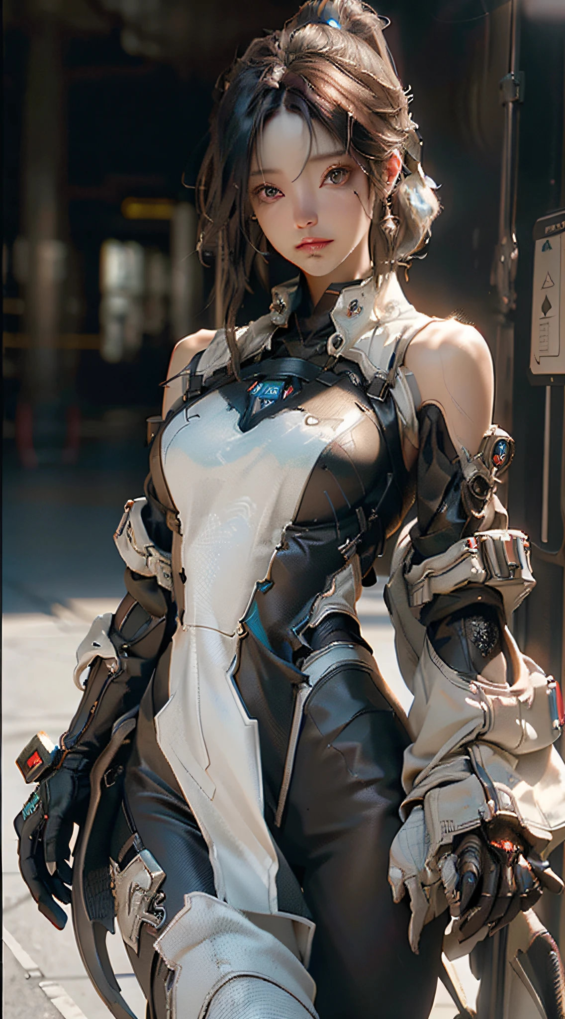 ((Best quality)), ((masterpiece)), (detailed:1.4), 3D, an image of a beautiful cyberpunk female,HDR (High Dynamic Range),Ray Tracing,NVIDIA RTX,Super-Resolution,Unreal 5,Subsurface scattering,PBR Texturing,Post-processing,Anisotropic Filtering,Depth-of-field,Maximum clarity and sharpness,Multi-layered textures,Albedo and Specular maps,Surface shading,Accurate simulation of light-material interaction,Perfect proportions,Octane Render,Two-tone lighting,Wide aperture,Low ISO,White balance,Rule of thirds,8K RAW,