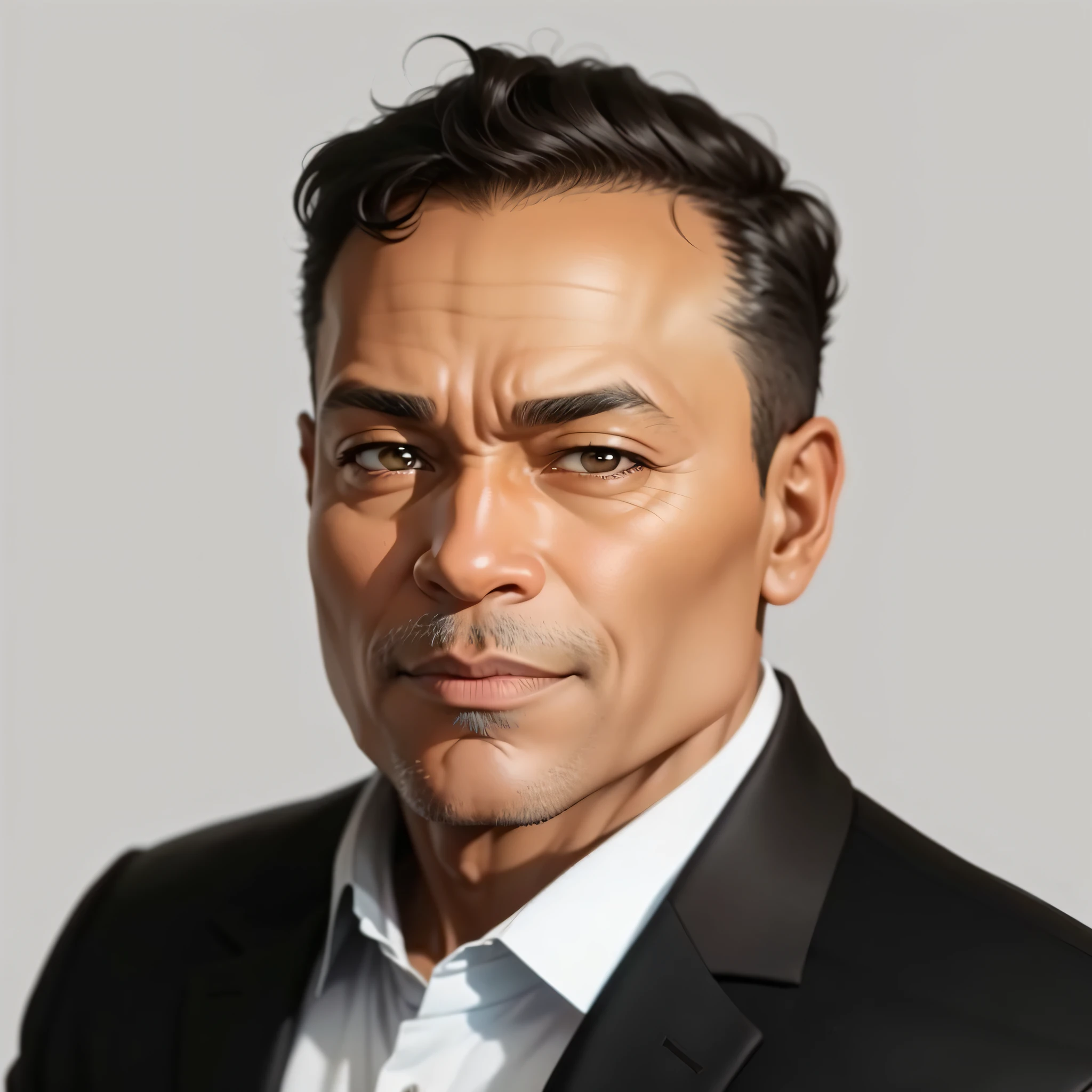 anime man black eye brown skin 52 years old --auto --s2